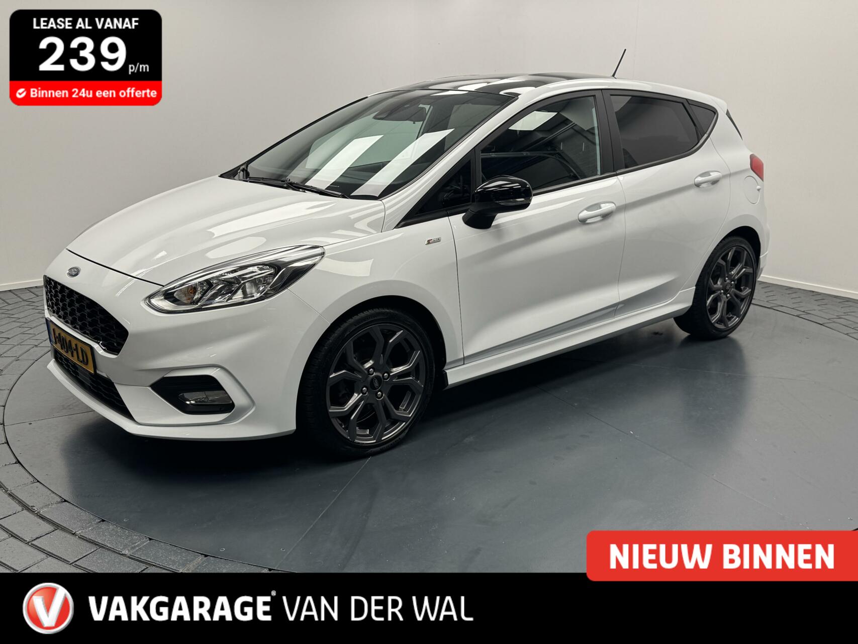 Ford Fiesta 1.0i EcoBoost ST-Line Airco-Carplay-Afn.Trekhaak-Limiter-Parkeersensoren-Lm17''velgen 2019 - voorkant
