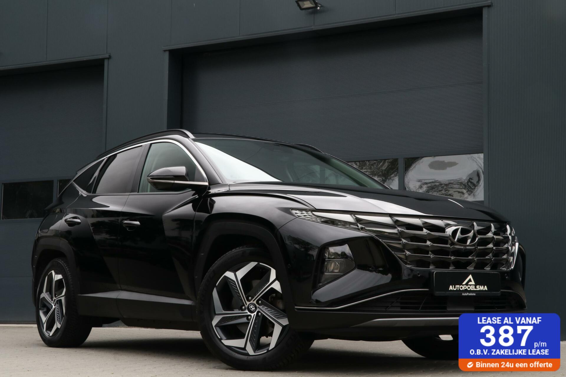 Hyundai Tucson 1.6 T-GDI PHEV Premium AWD Leder 360View MemorySeats Trekhaak Adaptiv Cruise LaneAssist BlindSpot Plugin 107000KM BJ2021 2021 - voorkant