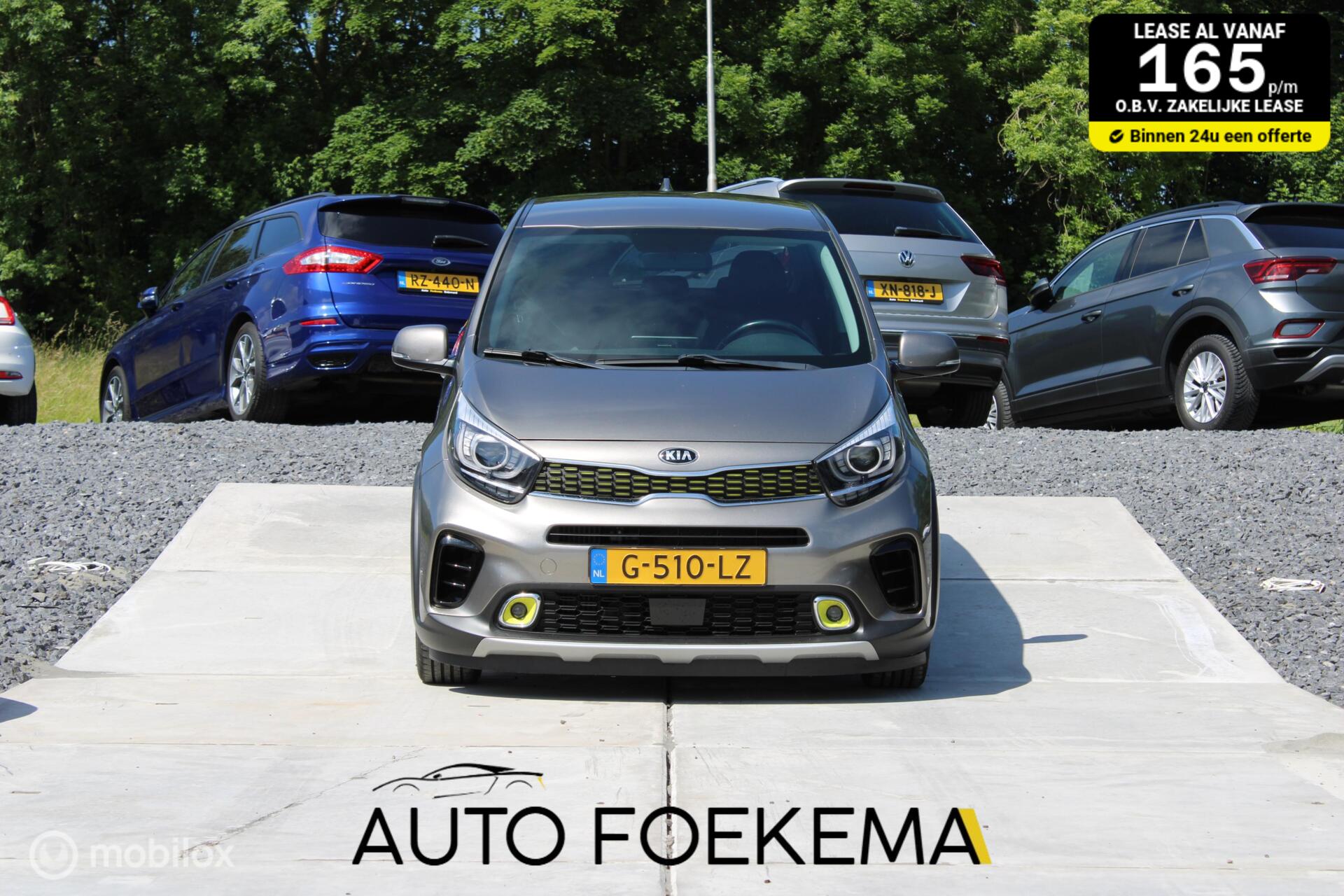 Kia Picanto 1.0 T-GDI X-Line STOEL- EN STUURVW APPLE CARPLAY 2019 - voorkant