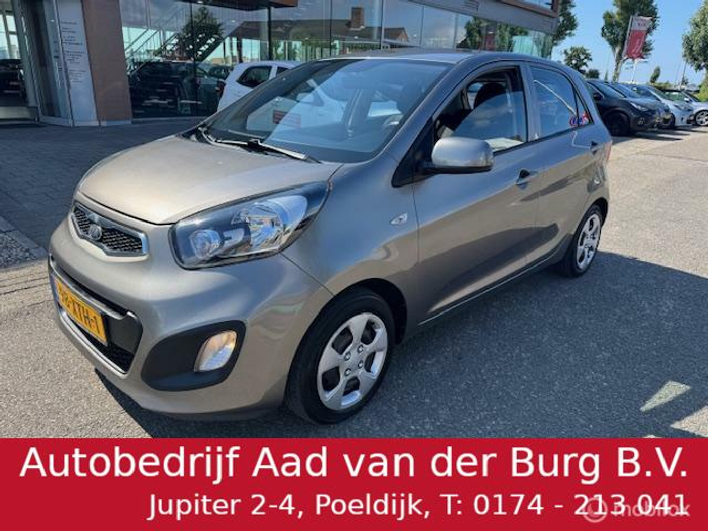 Kia Picanto 1.2 85pk Plus Pack  5 deurs , Airco , Trekhaak , Cruise controle , Electr ramen & Spiegels , Parkeerhulp achter, Centrale deurvergrendeling met afstand bediening , Metaallak , 1 eigenaar 2012 - voorkant