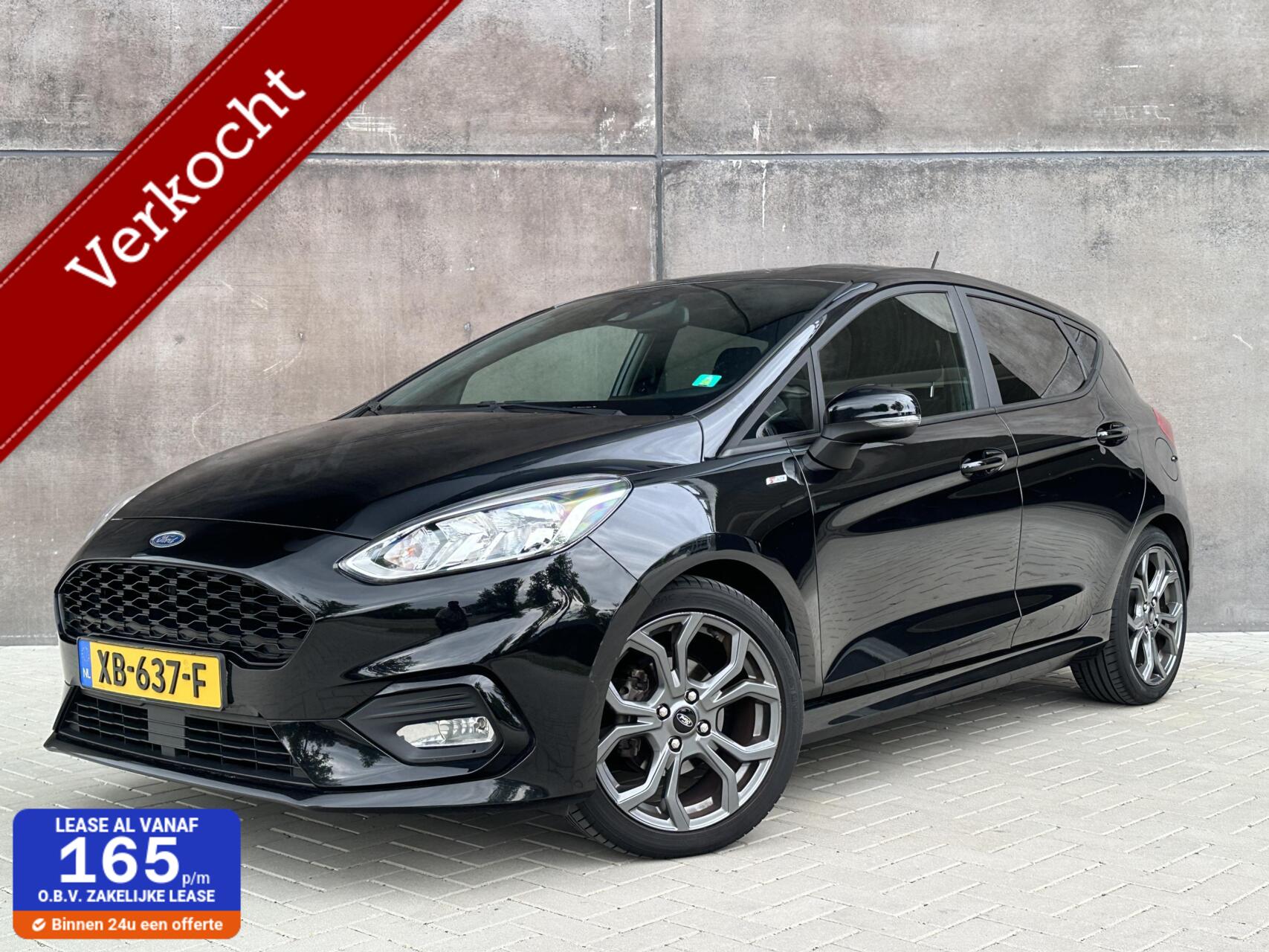 Ford Fiesta 1.0 EcoBoost ST-Line | Navi | Cruise | Carplay | APK 11-2026! 2018 - voorkant