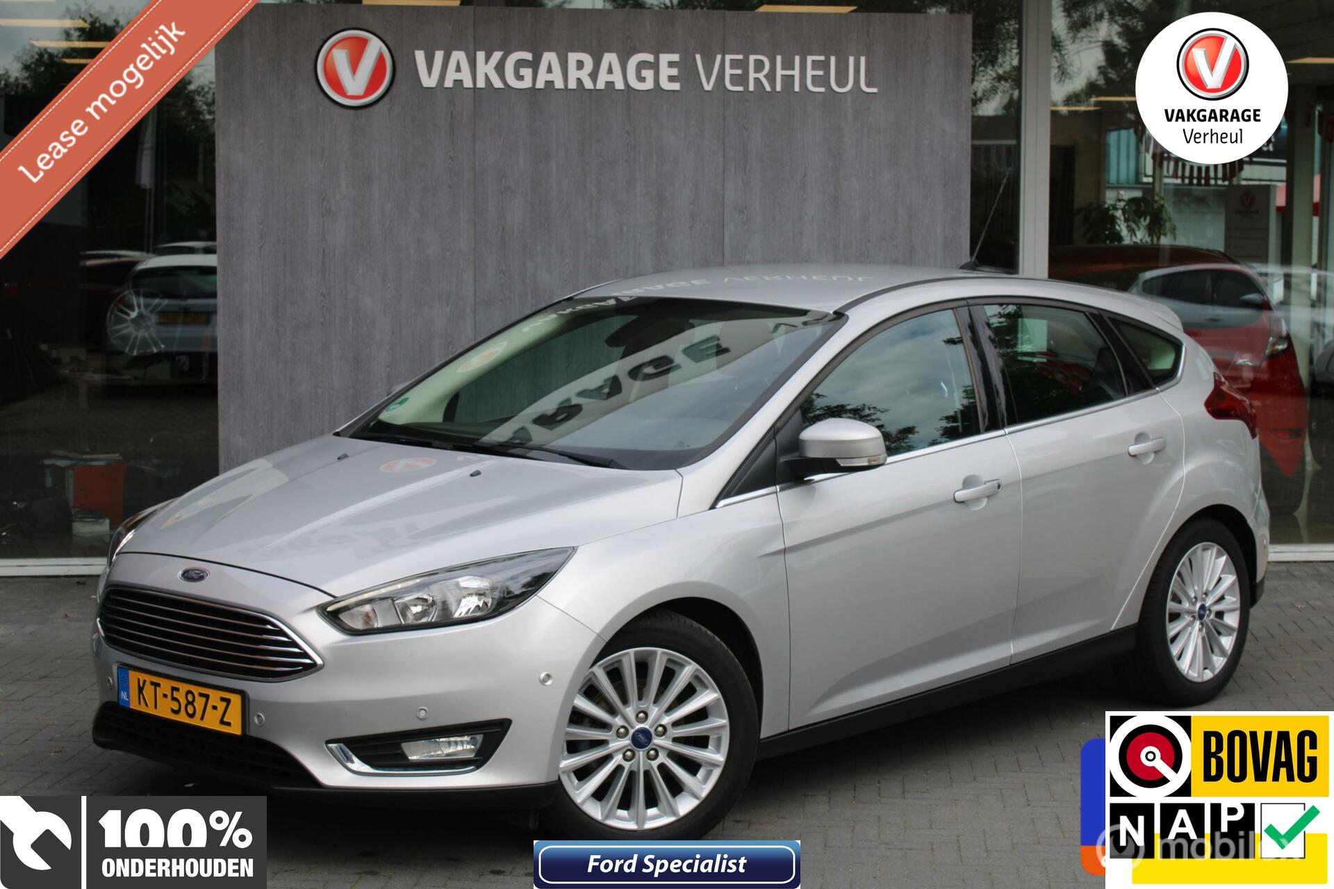 Ford Focus 1.0 Titanium|125Pk|Trekhaak|Navi|Boekjes|Nap 2016 - voorkant
