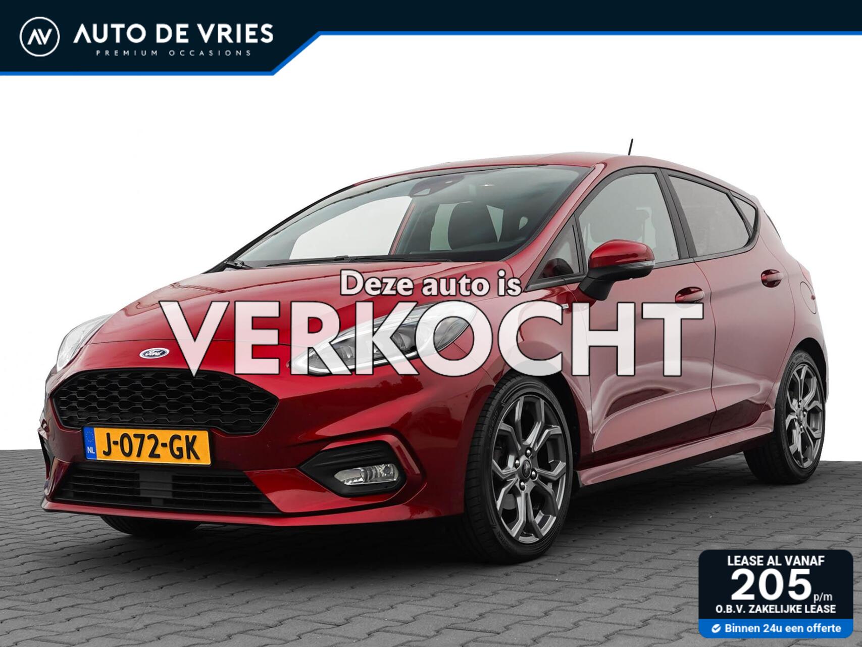 Ford Fiesta 1.0 95pk EcoBoost ST-Line | ECC | Carplay | Full LED | Privacy glass 2020 - voorkant