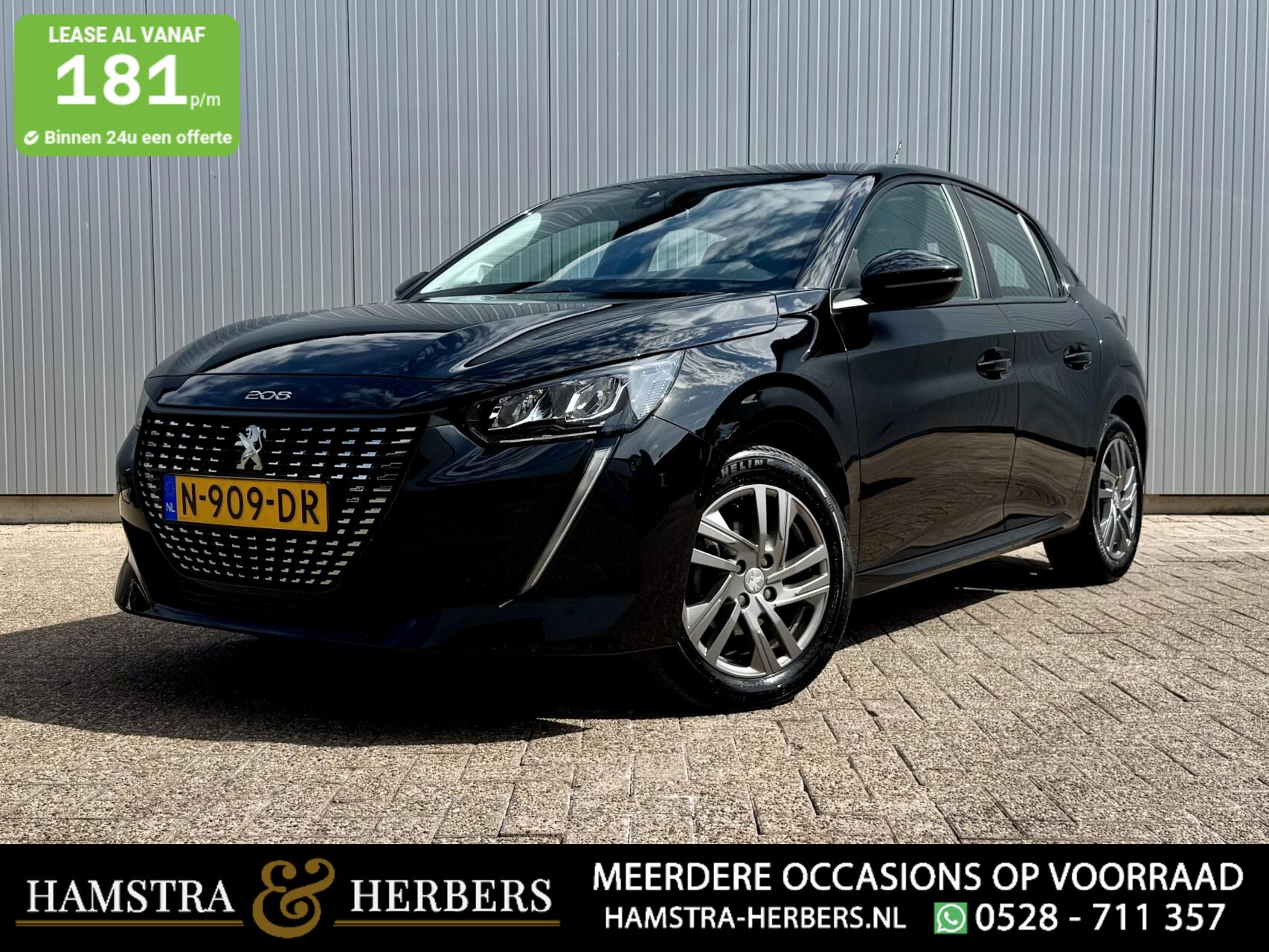 Peugeot 208 1.2 PureTech Active Pack zwart 2021 - voorkant