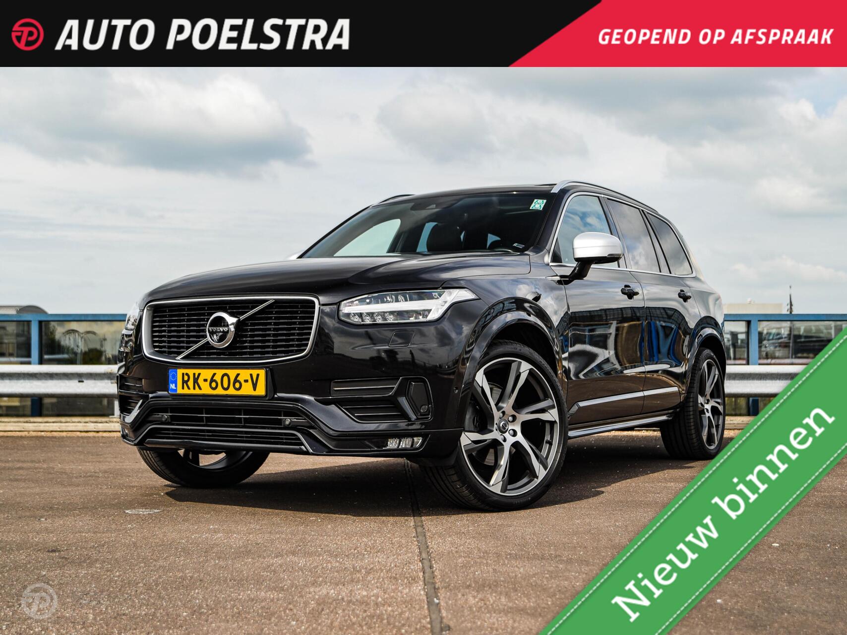 Volvo Xc90 2.0 D5 AWD R-Design 7p. Panoramadak B&W Luchtvering 360 Camera Trekhaak Leder ACC 22" 2016 - voorkant