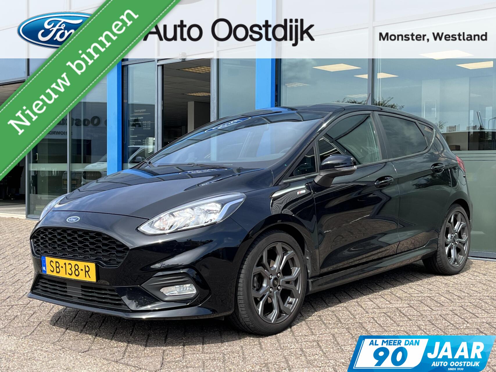 Ford Fiesta 1.0 EcoBoost ST-Line 100PK Voorruitverwarming Parkeersensoren Climate Navi Privacy Glass Carplay 17" Velgen *Dealer Onderhouden* 2018 - voorkant