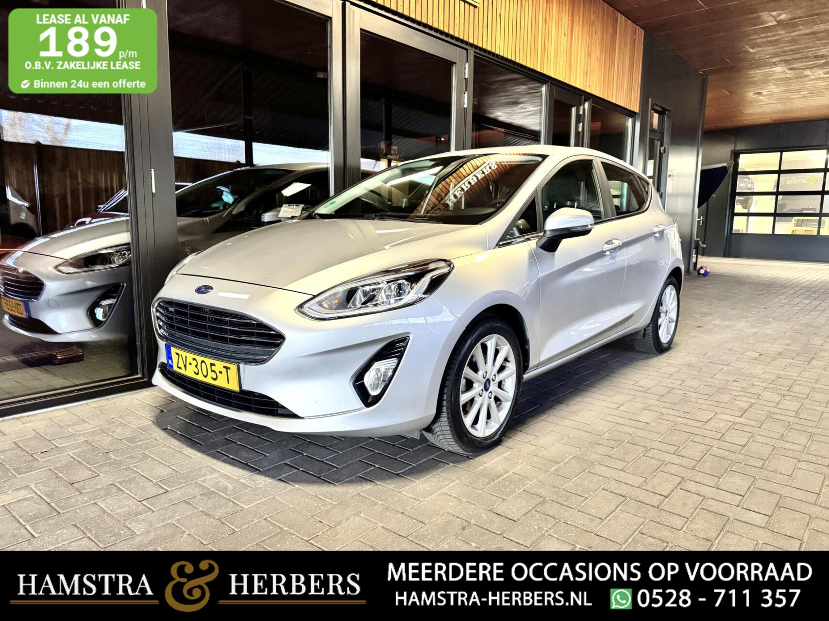 Ford Fiesta 1.0 EcoBoost Titanium grijs/metallic 2019 - voorkant