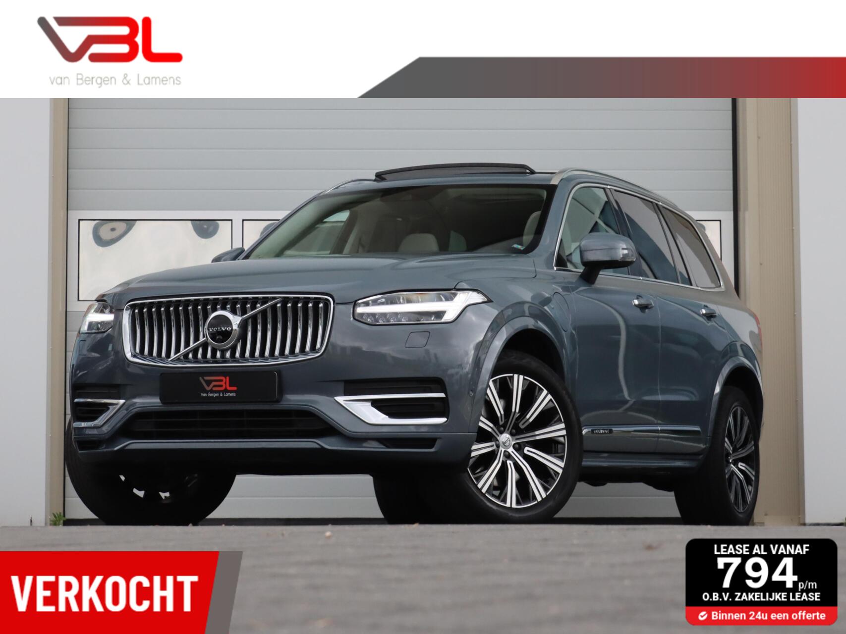 Volvo Xc90 2.0 T8 Recharge AWD 455PK Ultimate Bright | Luchtvering | B&W audio 2022 - voorkant