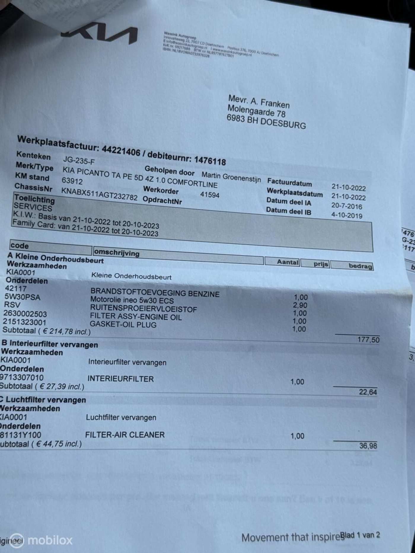 Foto van Kia Picanto