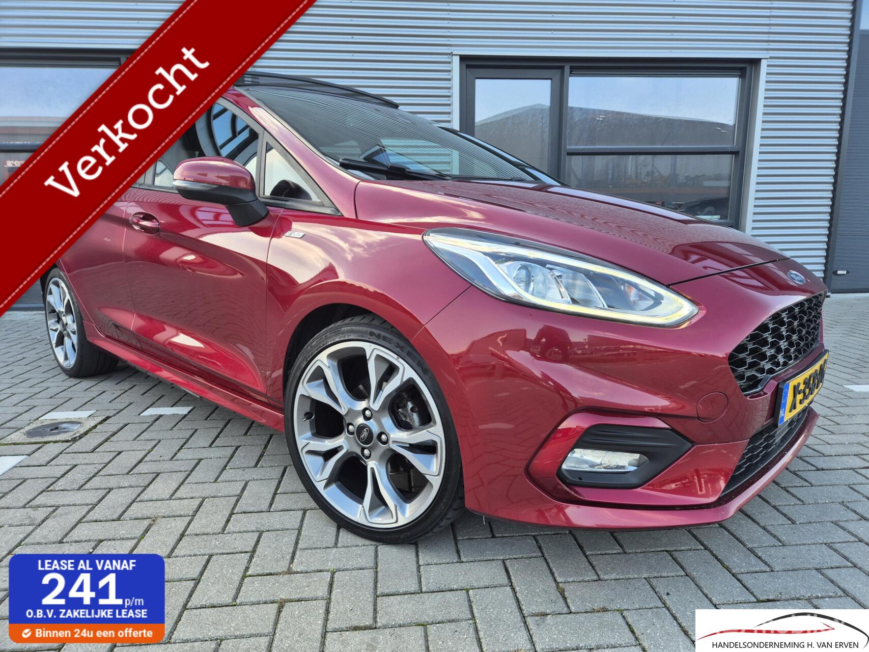 Ford Fiesta 1.0 EcoBoost ST-LINE SCHUIFKANTELDAK CAMERA 2018 - voorkant
