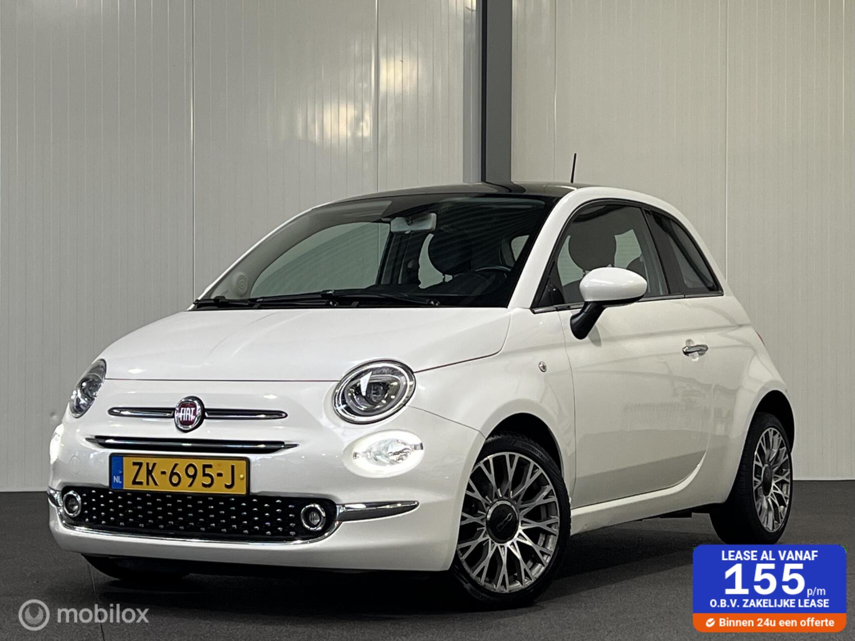 Fiat Fiat 500 0.9 TwinAir Turbo Lounge [ NAP panorama cruise ] 2019 - voorkant