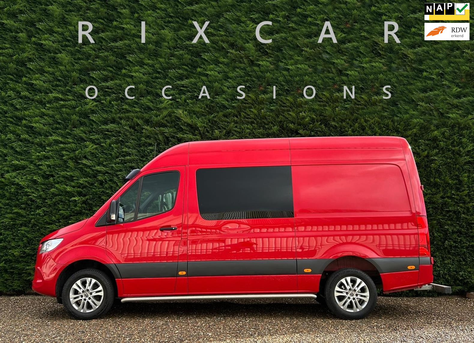 Mercedes-Benz Sprinter 317 1.9 CDI L2H2 DubbelCabine Automaat Navi Leder Carplay 170PK 2021 - voorkant