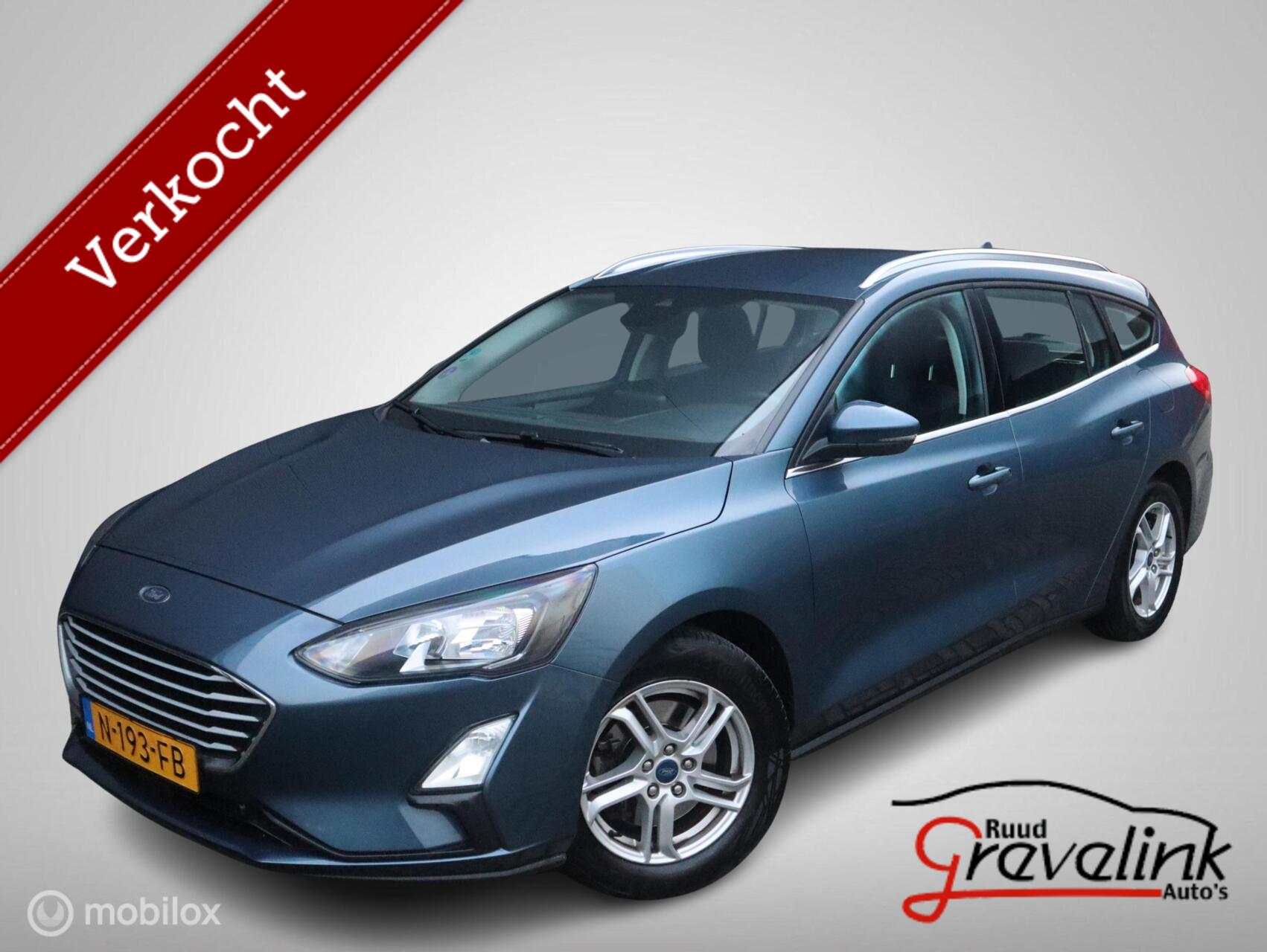 Ford Focus EcoBoost Hybrid 125 PK H6 Navi Led Trekhaak Camera Pdc 2021 - voorkant