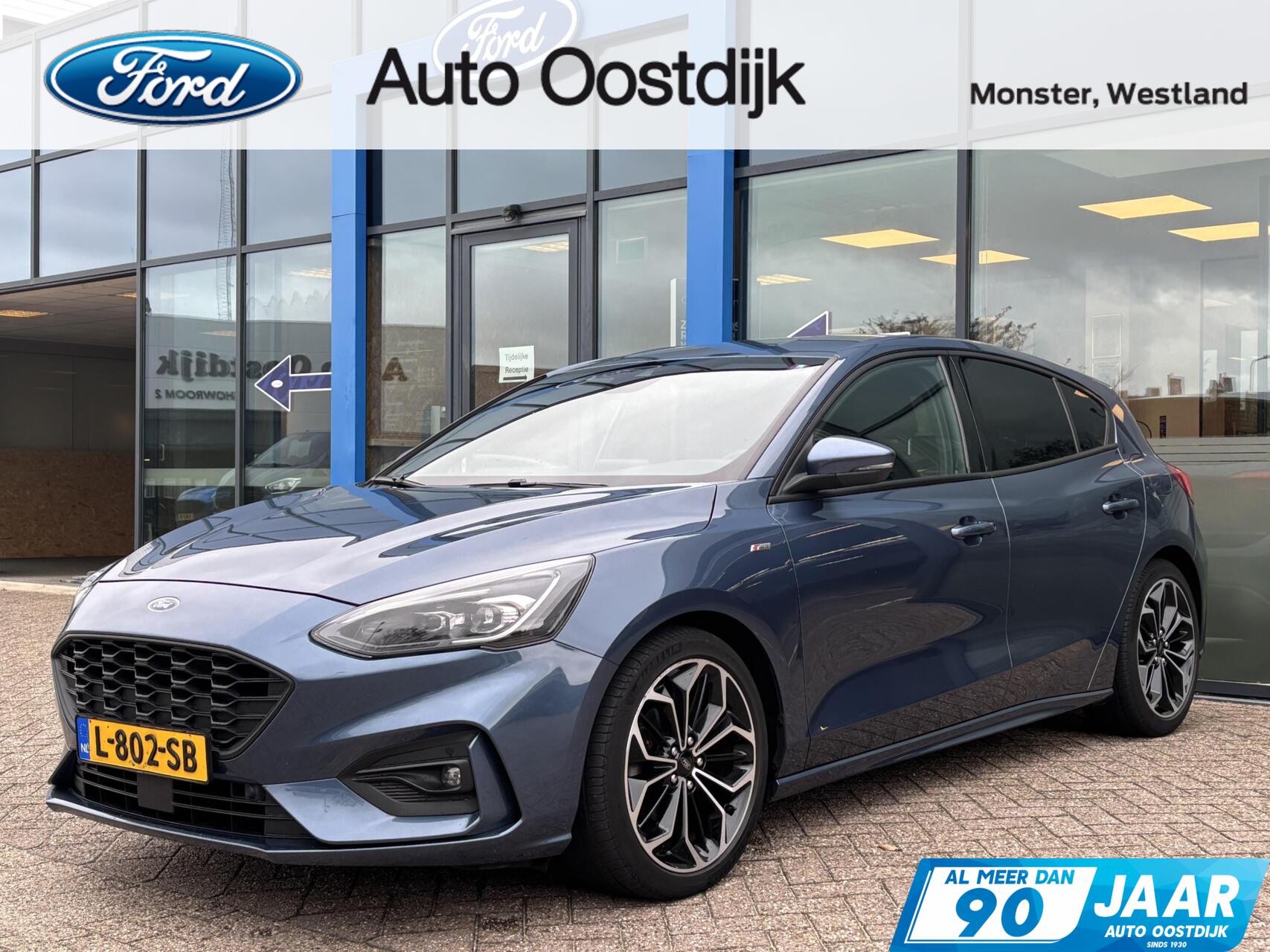 Ford Focus 1.0 EcoBoost ST Line 125PK Winterpack Adaptieve Cruise Camera AGR-Stoelen Climate B&O Parkeersensoren 18'' Velgen Privacy Glass *Compleet* 2020 - voorkant