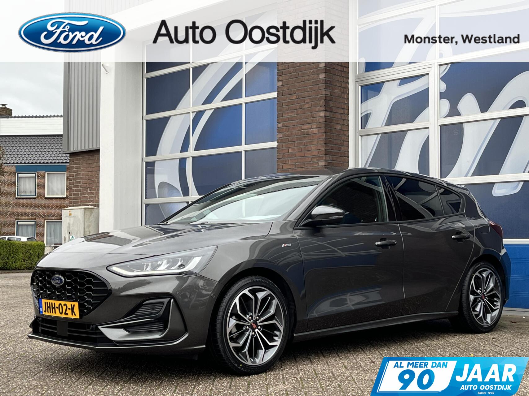 Ford Focus 1.0 EcoBoost Hybrid ST Line 155PK Winterpack Adaptieve Cruise Camera Parkeersensoren Climate Privacy Glass 18" Velgen *Sportief* 2024 - voorkant