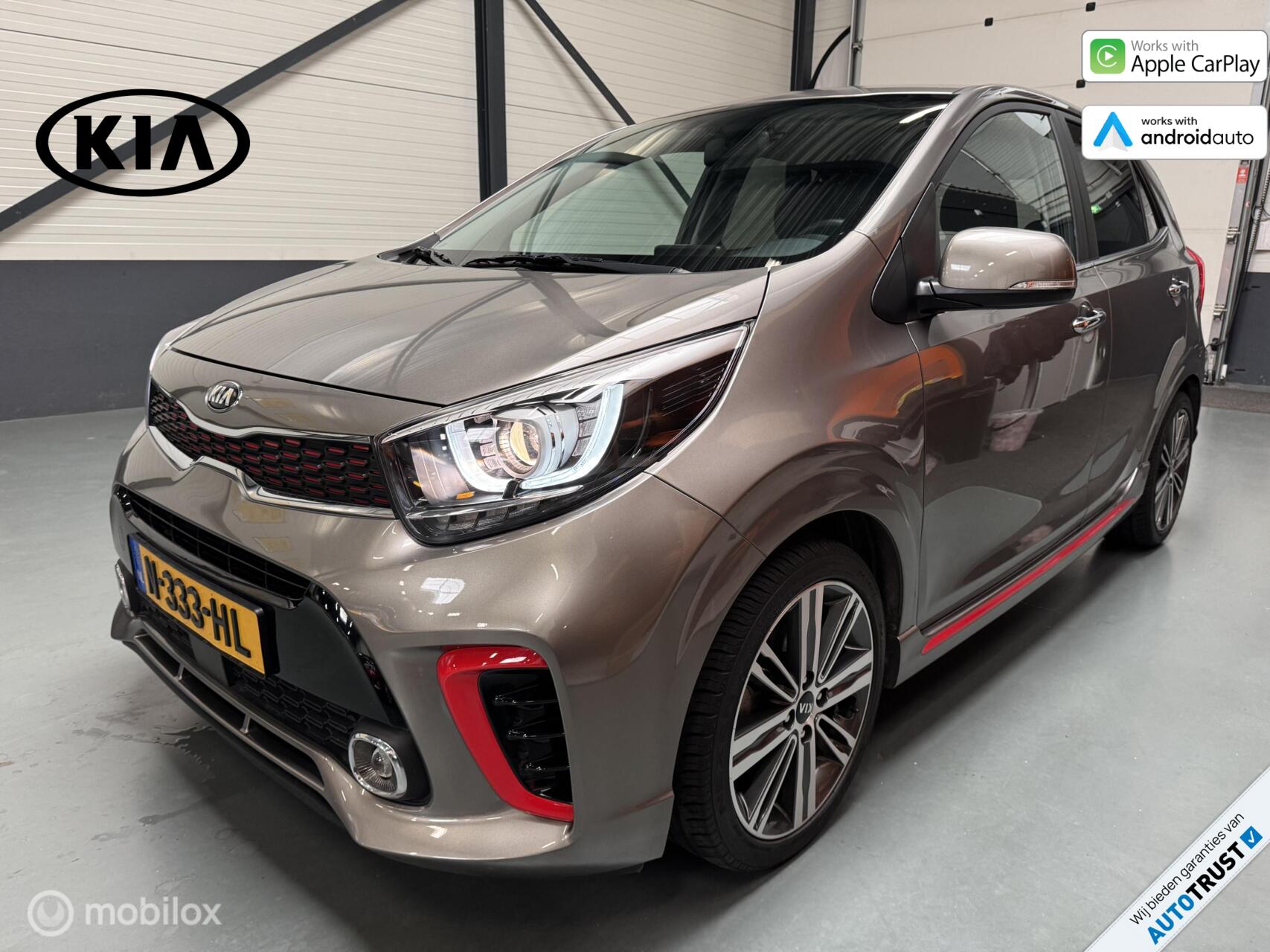 Kia Picanto 1.2 GT-Line Carplay|Leer|Cruise|Clima|Trekh 2020 - voorkant