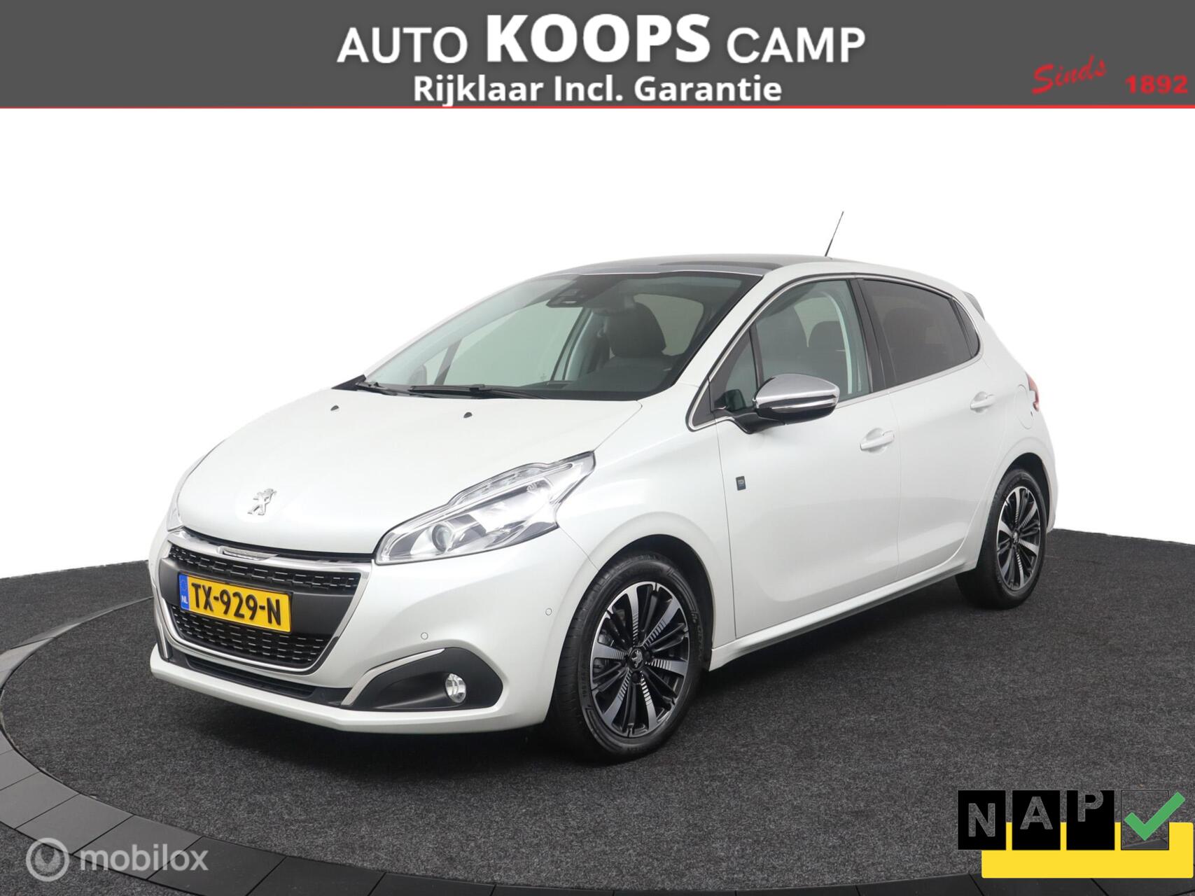 Peugeot 208 1.2 PureTech Allure  Tech Edition | Carplay | Glazendak | Clima | Elec.ramen | Wit metallic | Parkeer sensoren | Dealer-staat | 2018 - voorkant
