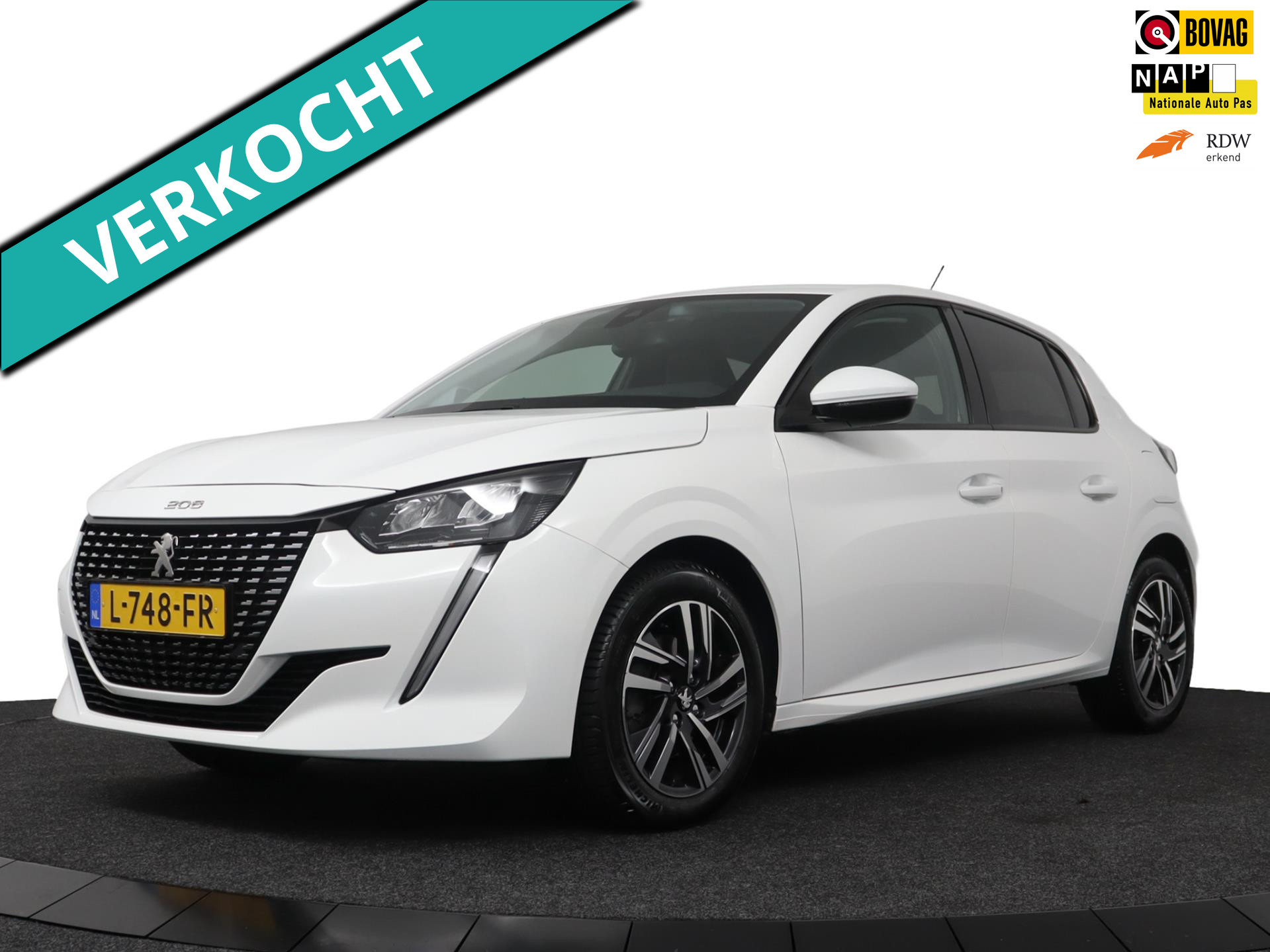 Peugeot 208 1.2 T 100pk Allure - DAB/Carplay/ECC/LM-vlg 2021 - voorkant
