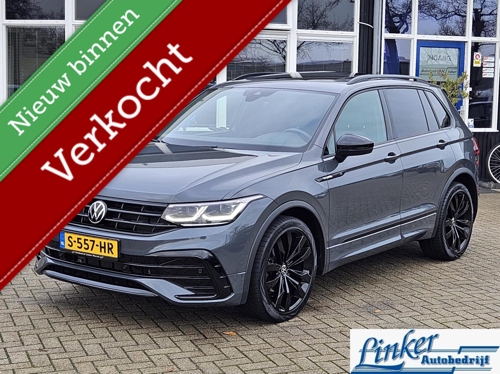 Volkswagen Tiguan 1.5 TSI R-Line BLACK LINE PANO STOELVERW 20INCH DOLPHIN GREY 2022 - voorkant