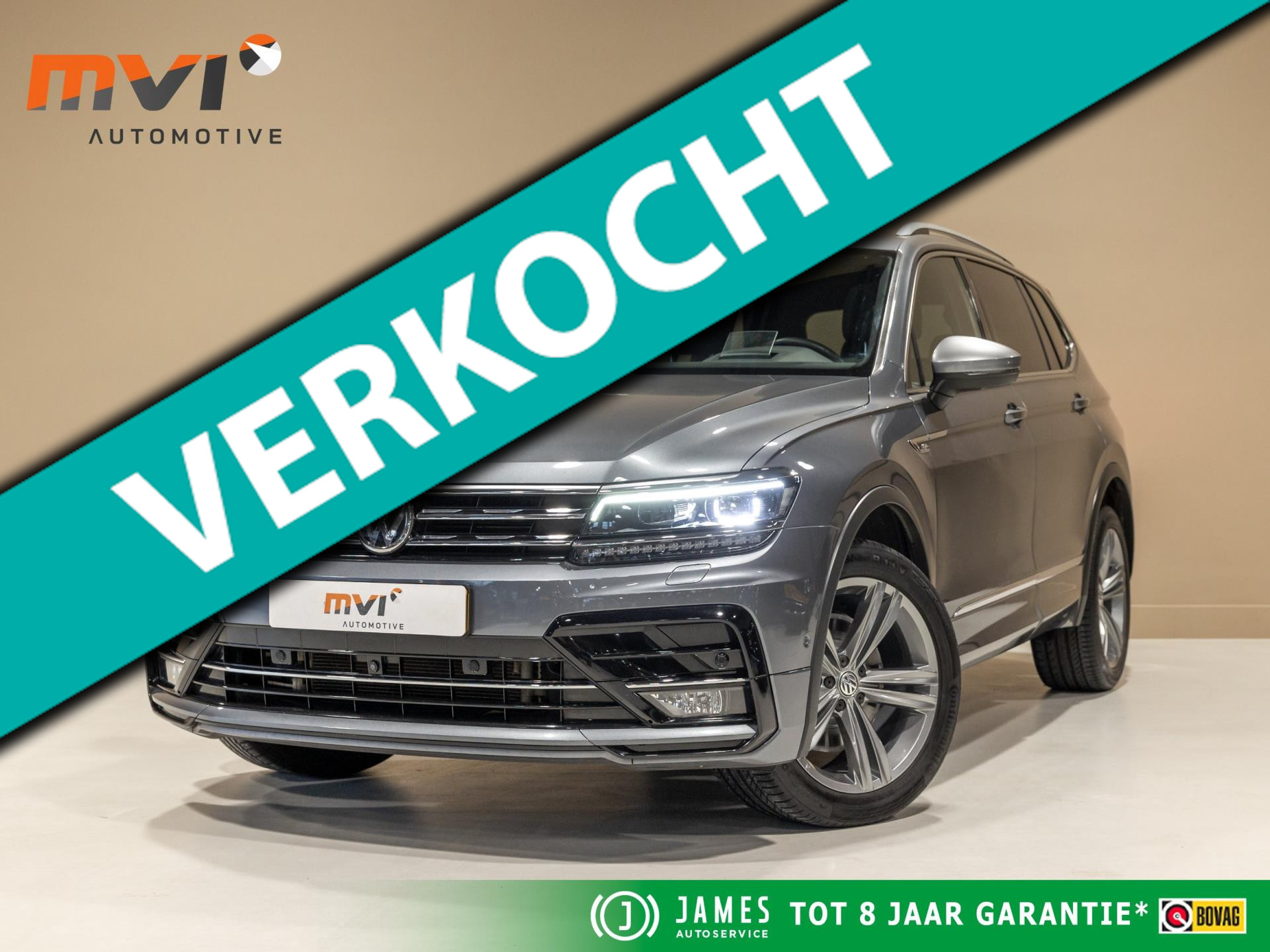 Volkswagen Tiguan 2.0 TSI 4Motion R-Line / 220pk / Panorama dak / Rondomzicht camera / Leder / 2018 - voorkant