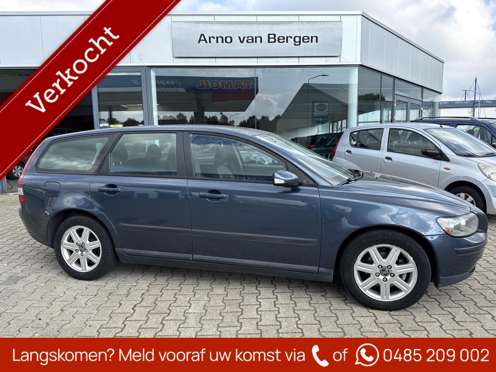 Volvo V50 1.8 Kinetic, airco ,cruisecontrol, auto rijdt prima en heeft een nieuwe APK. 2005 - voorkant