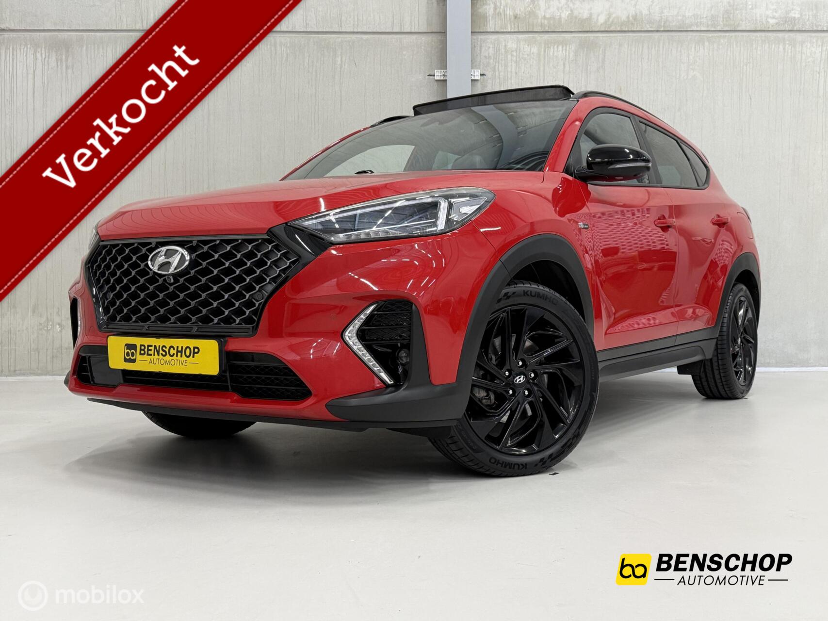 Hyundai Tucson 1.6 T-GDI N-Line Panodak Navi Carplay Camera Krell ACC 2019 - voorkant