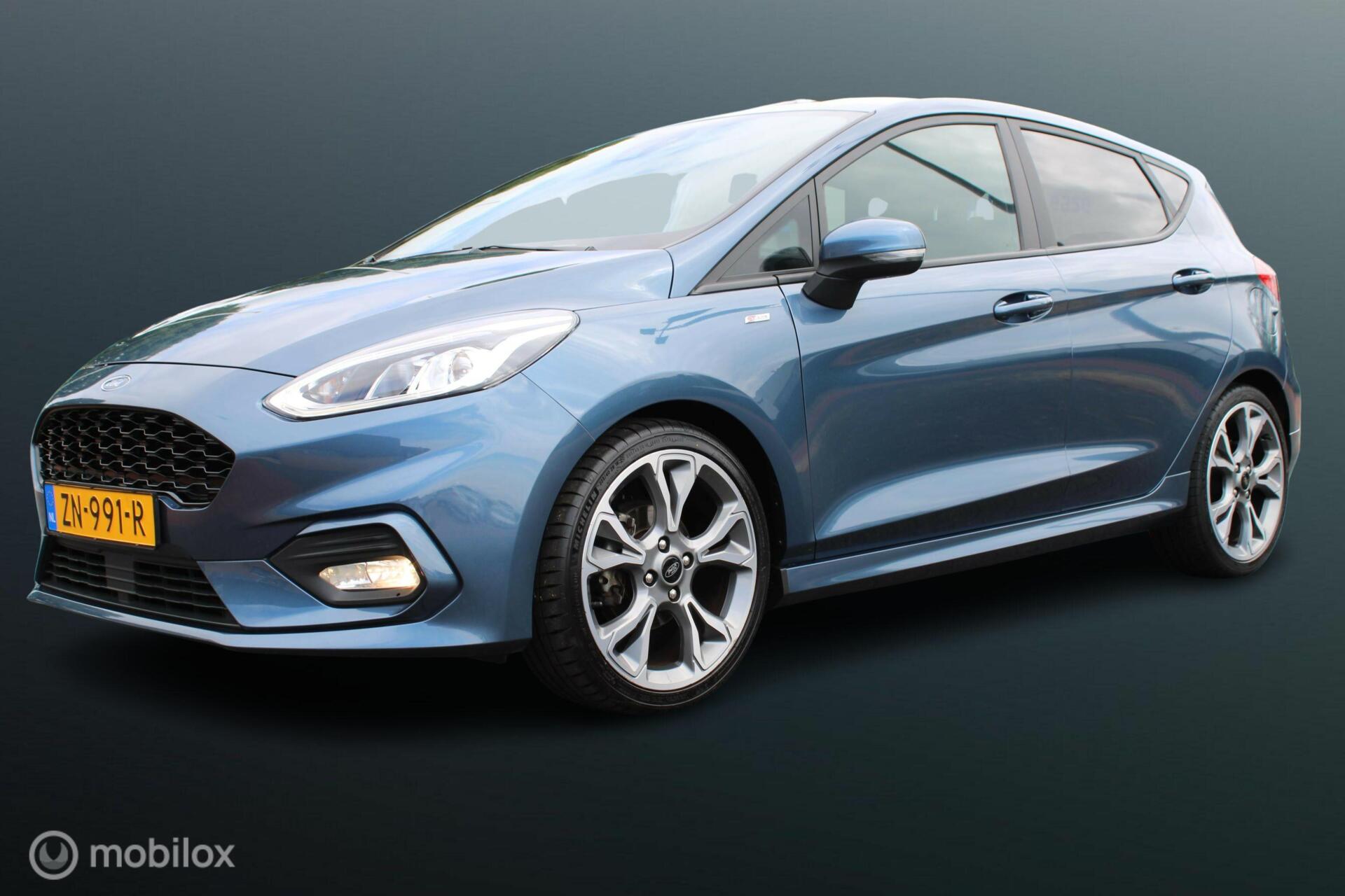 Ford Fiesta 1.0 EcoBoost ST-Line, 18 Inch lmv,Donker glas, Pdc, Cruise, App connect, B&O audio 2019 - voorkant