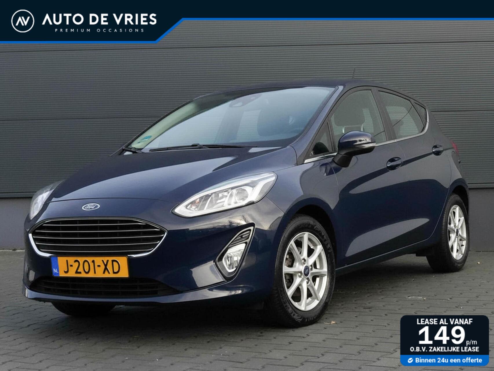 Ford Fiesta 1.0 EcoBoost 95pk 5drs. Titanium | Airco | Carplay | 15'' Velgen | 2020 - voorkant