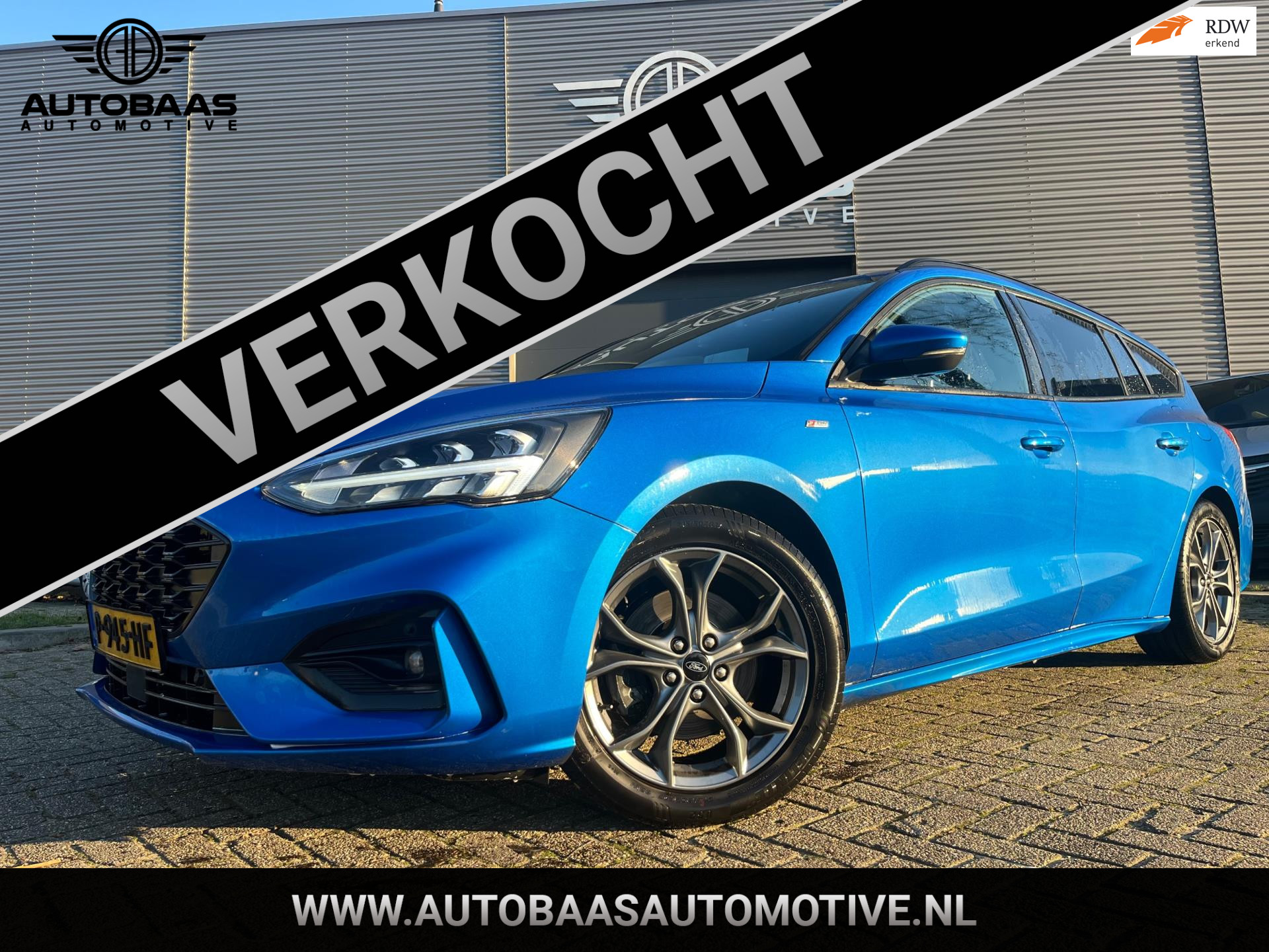 Ford Focus 1.0 ST-Line FULL LED+NAVI+STOELVERWARMING+KEYLESS+CLIMATE CONTROL+HEAD-UP DISPLAY+PARKEERSENSOREN+BOEKEN AANWEZIG 2020 - voorkant