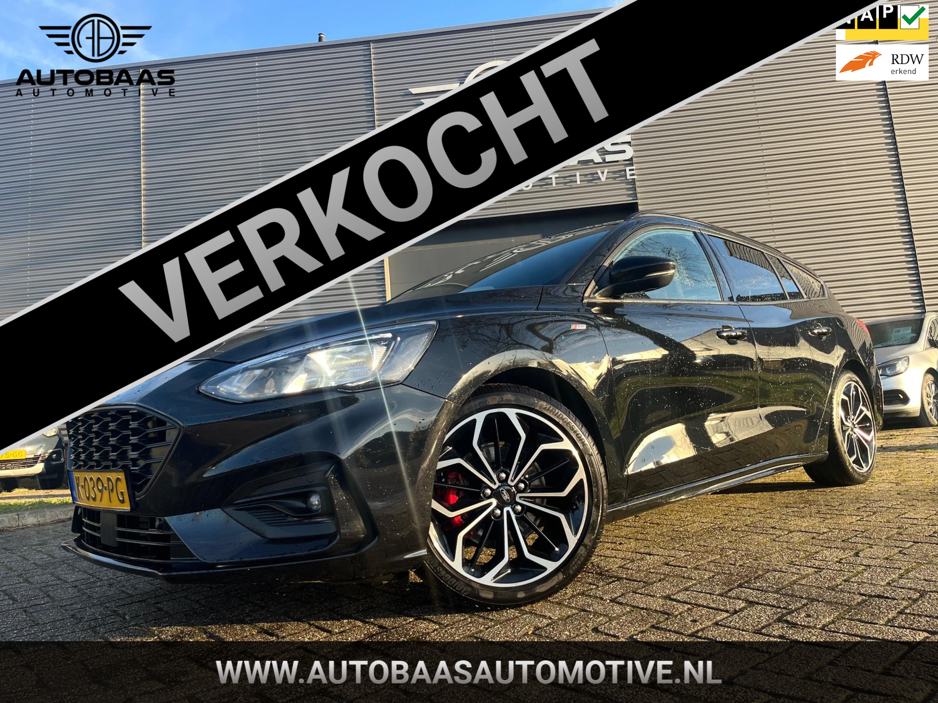 Ford Focus 1.5 150PK ST Line AUTOMAAT+NL-AUTO+1EIG+NAP+B&O+FULL LED+LEDER+NAVI+TREKHAAK+STOELVERWARMING+CAMERA+INCL BTW+ 2021 - voorkant