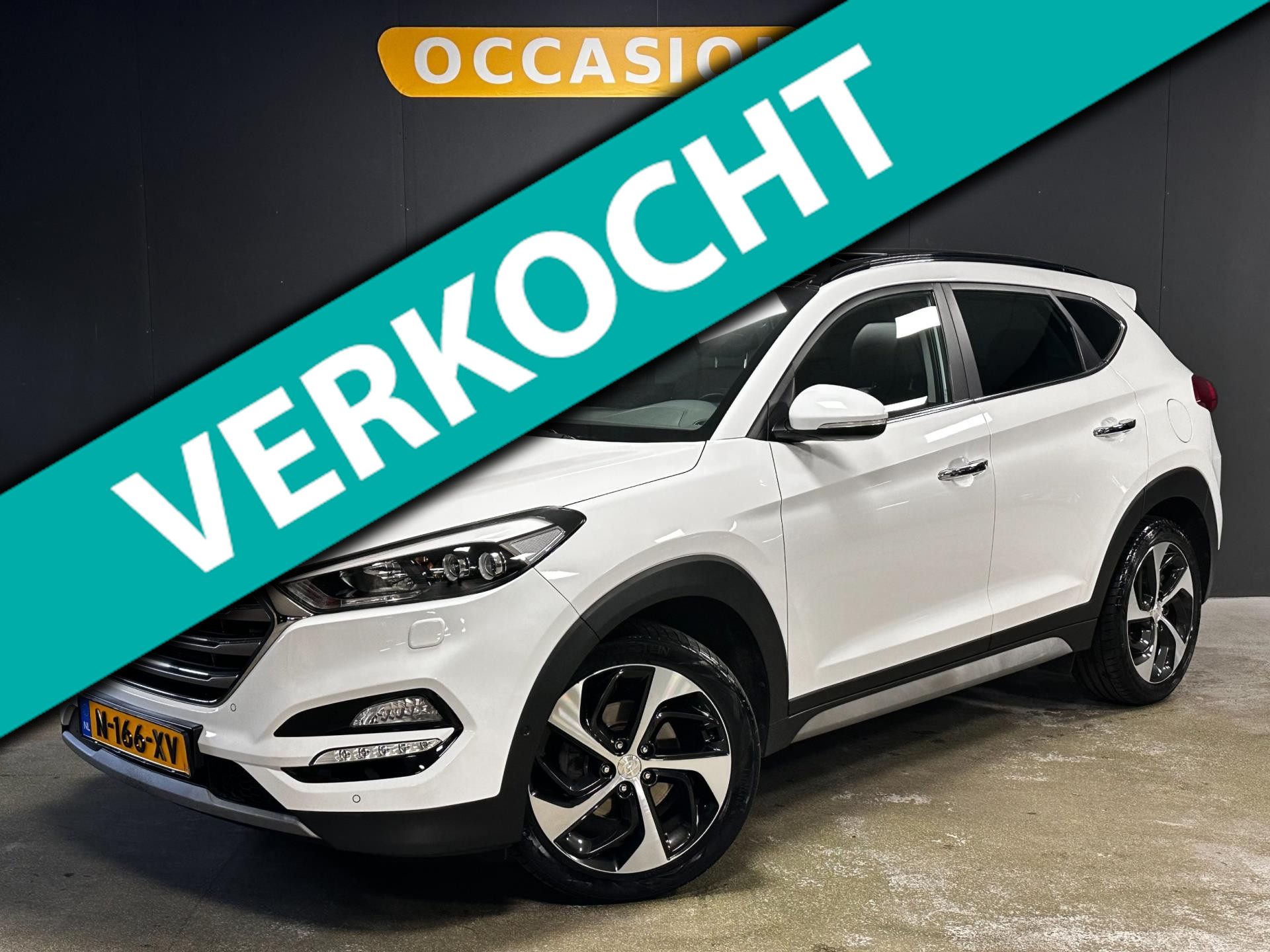 Hyundai Tucson 1.6 T-GDi Comfort 4WD|PANO|KEYLESS|STOELV|CRUISE|NAVI|DODEHOEK|BLUETOOTH|19INCH| 2017 - voorkant