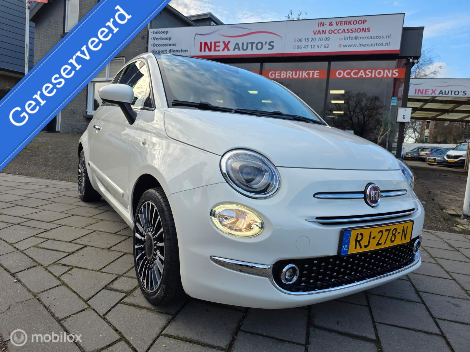 Fiat Fiat 500 1.2 Lounge Navi Pdc Pano Dak Inclusief Nieuwe APK en Afleveringsbeurt 2017 - voorkant