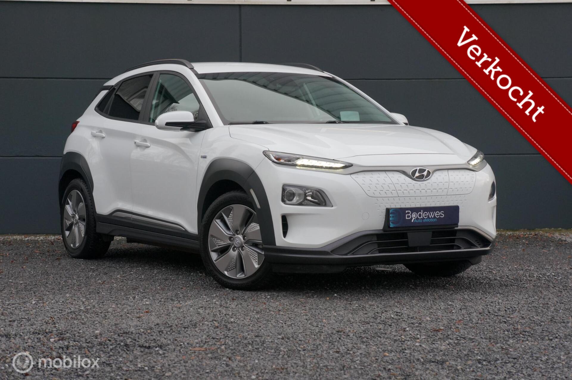 Hyundai Kona EV Fashion Sky 64 kWh Leder/Stof Krell Navi PDC 2020 - voorkant