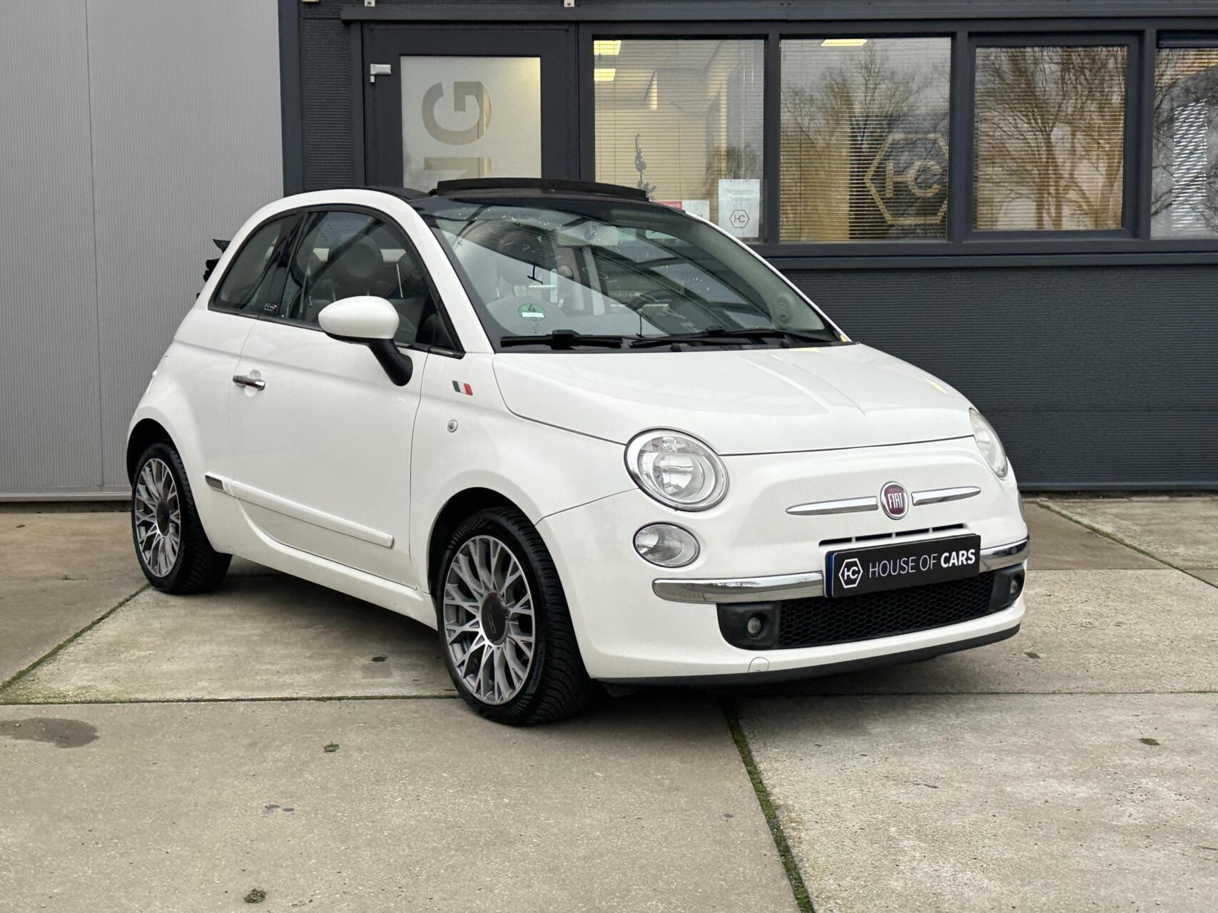 Fiat Fiat 500 0.9 TwinAir Lounge Cabrio Airco Leder Interscope 2011 - voorkant