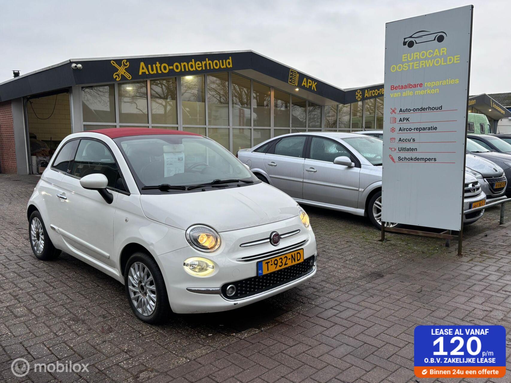 Fiat Fiat 500 1.2 CABRIO // 97000 KM // NAP 2017 - voorkant