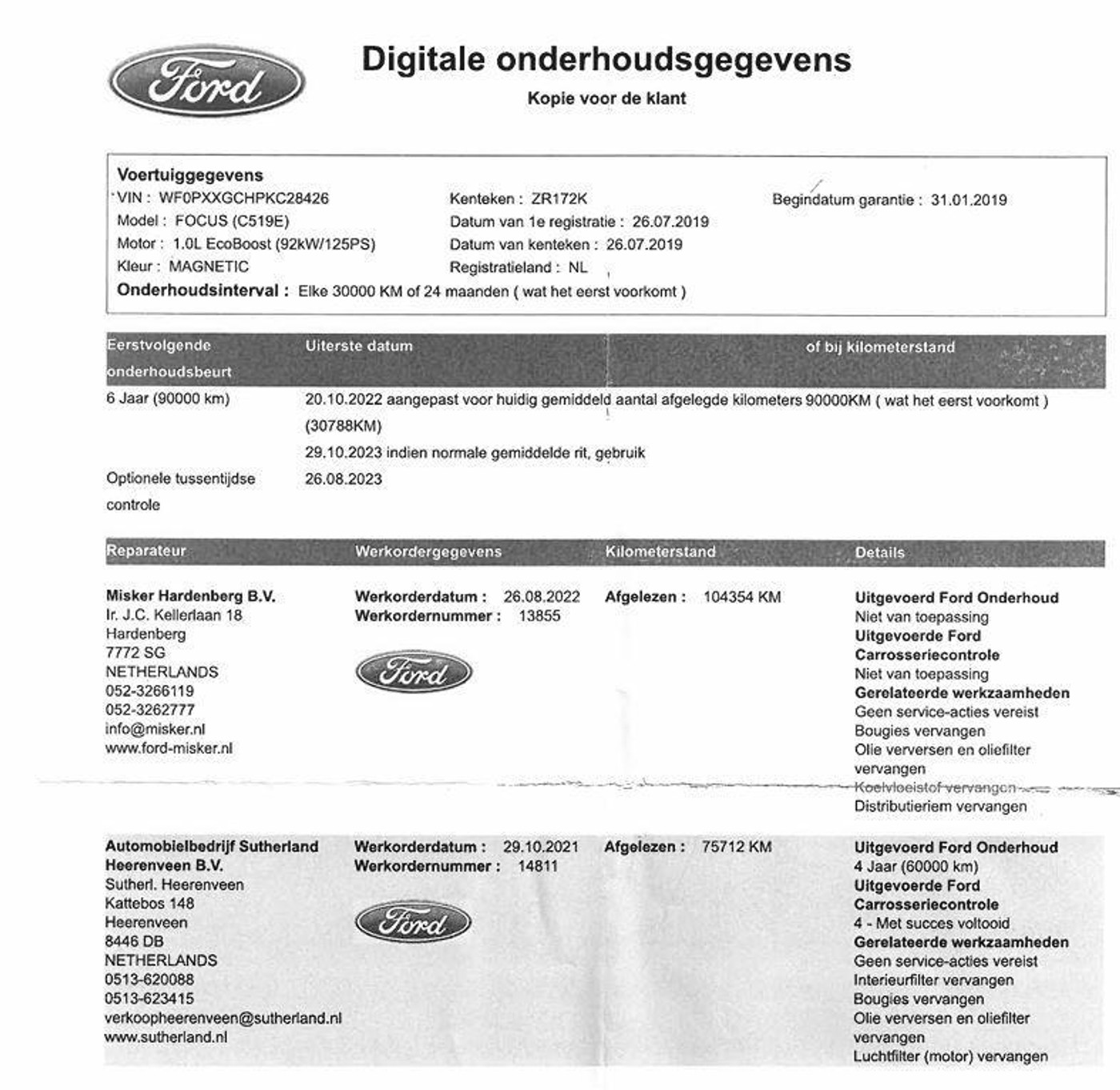 Foto van Ford Focus