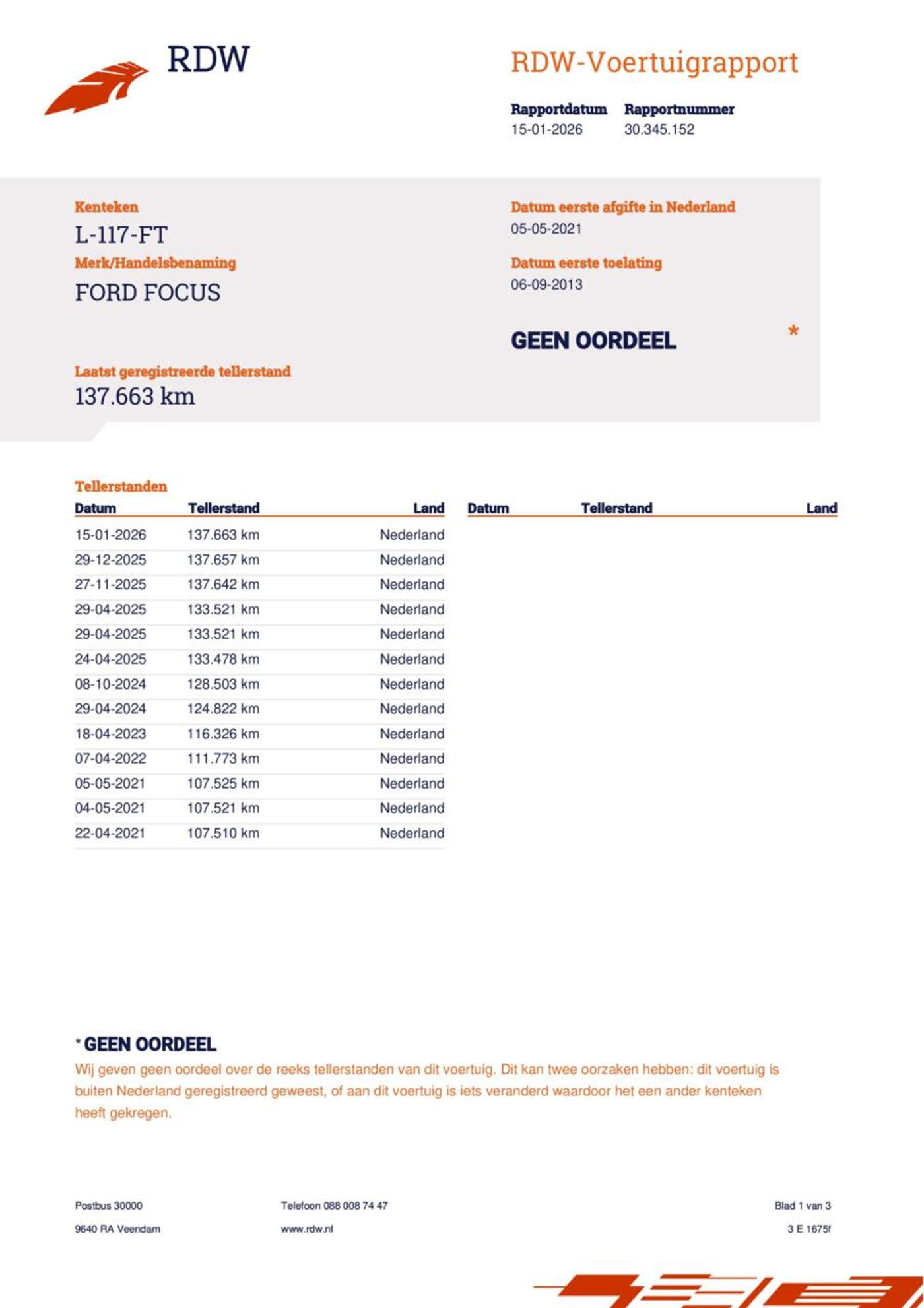 Foto van Ford Focus