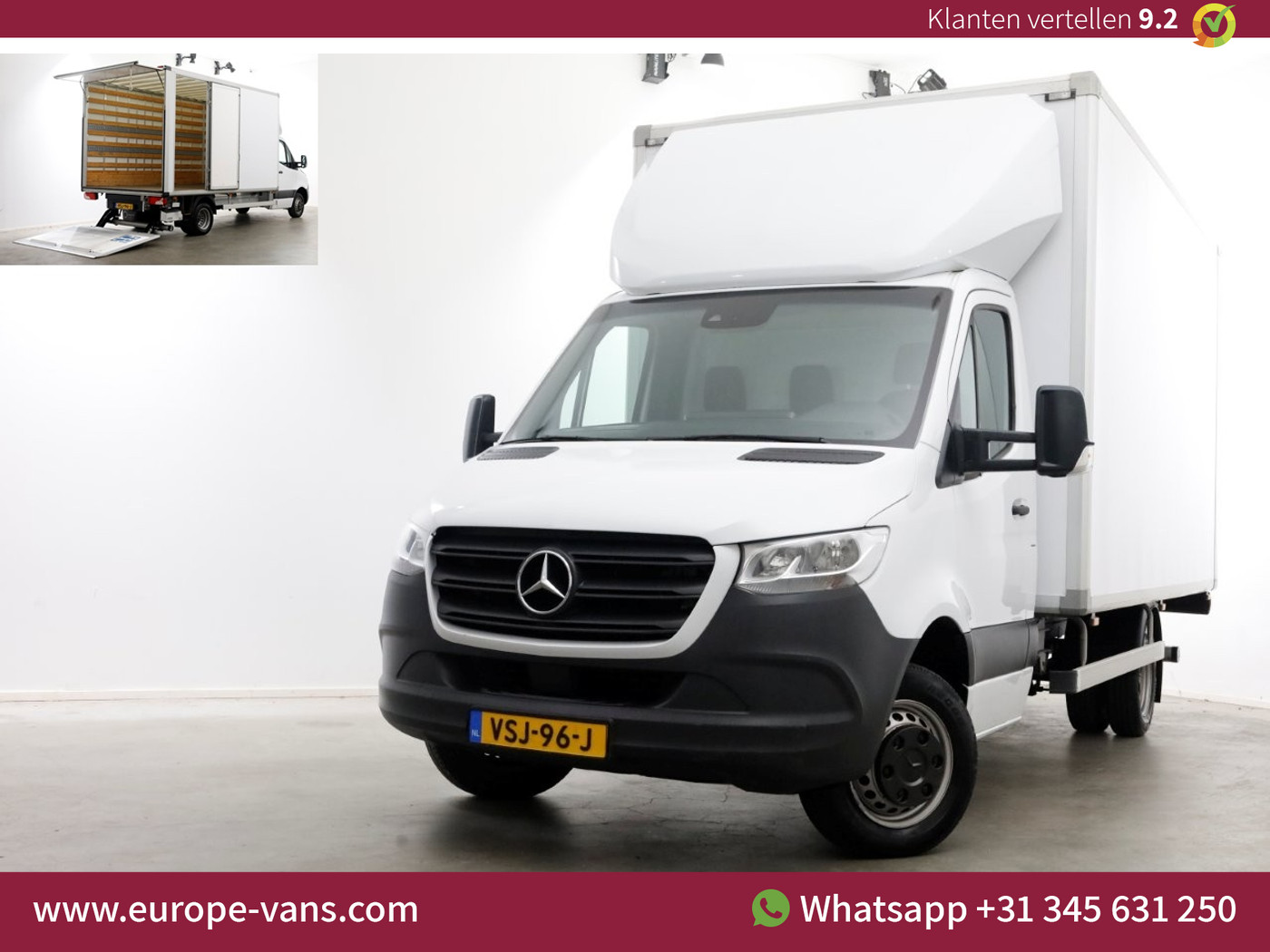 Mercedes-Benz Sprinter 515 CDI 150pk 9G Automaat Bakwagen met laadklep en zijdeur B224/H224 11-2022 2022 - voorkant