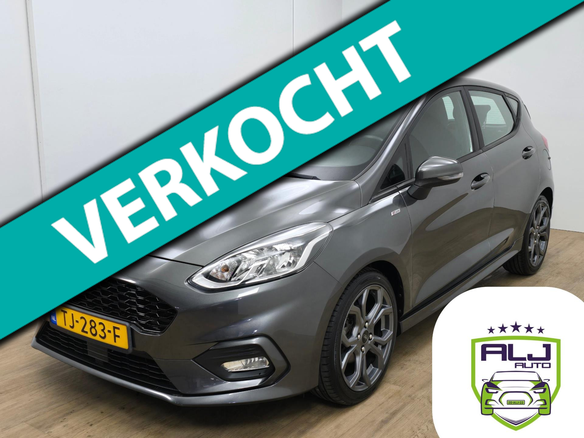 Ford Fiesta ST-Line occasion met 145pk (!) en carplay | Tweedehands Ford Fiesta ST in antraciet | Sportstoelen | Bovag  | 6 versn. 2018 - voorkant