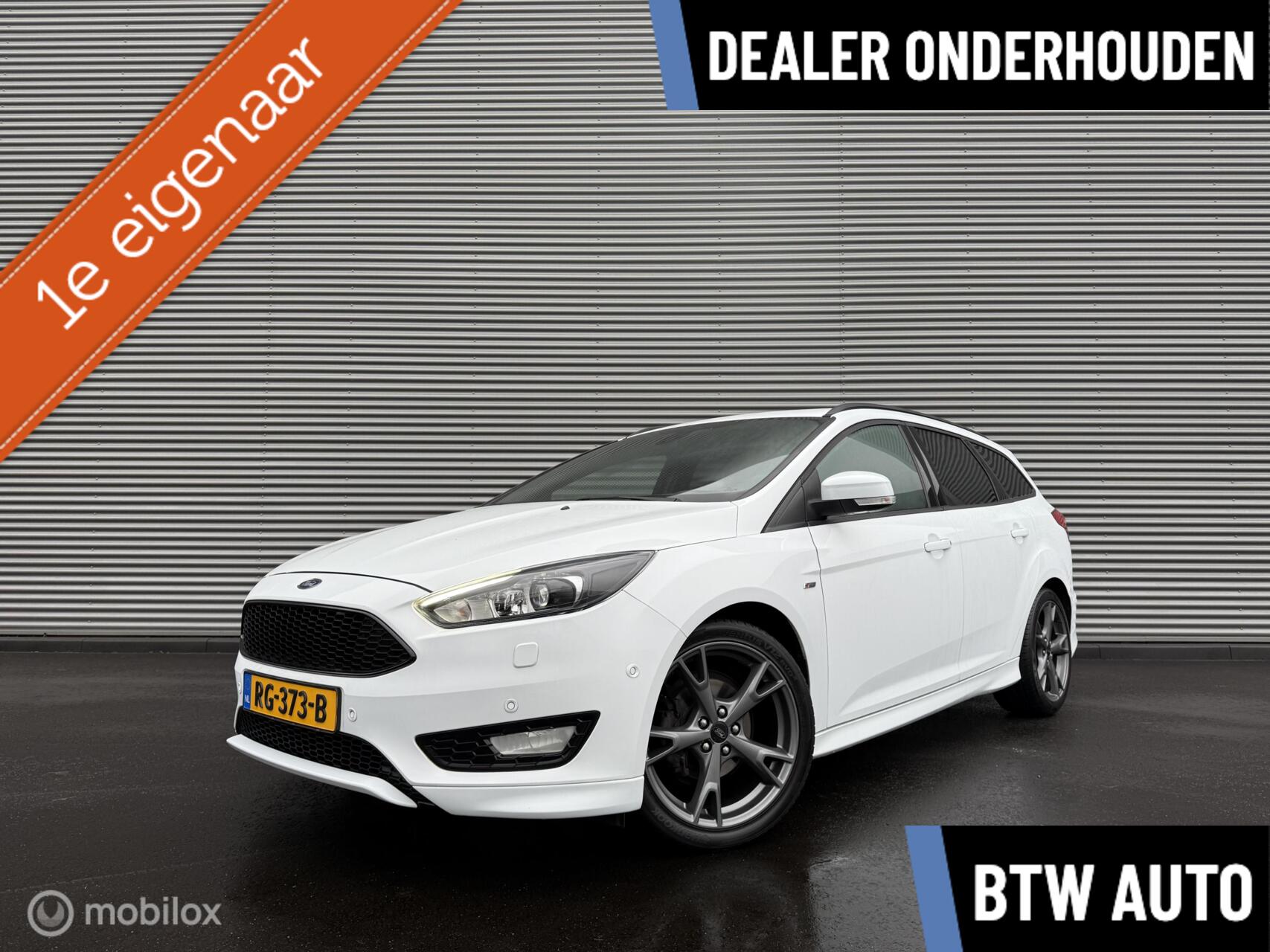 Ford Focus 1.0 ST-Line 125PK | Carplay | Clima | Navi | Cruise | PDC  | Stoelv | DB riem VV | LED | Dealer ond | 1e eig 2017 - voorkant