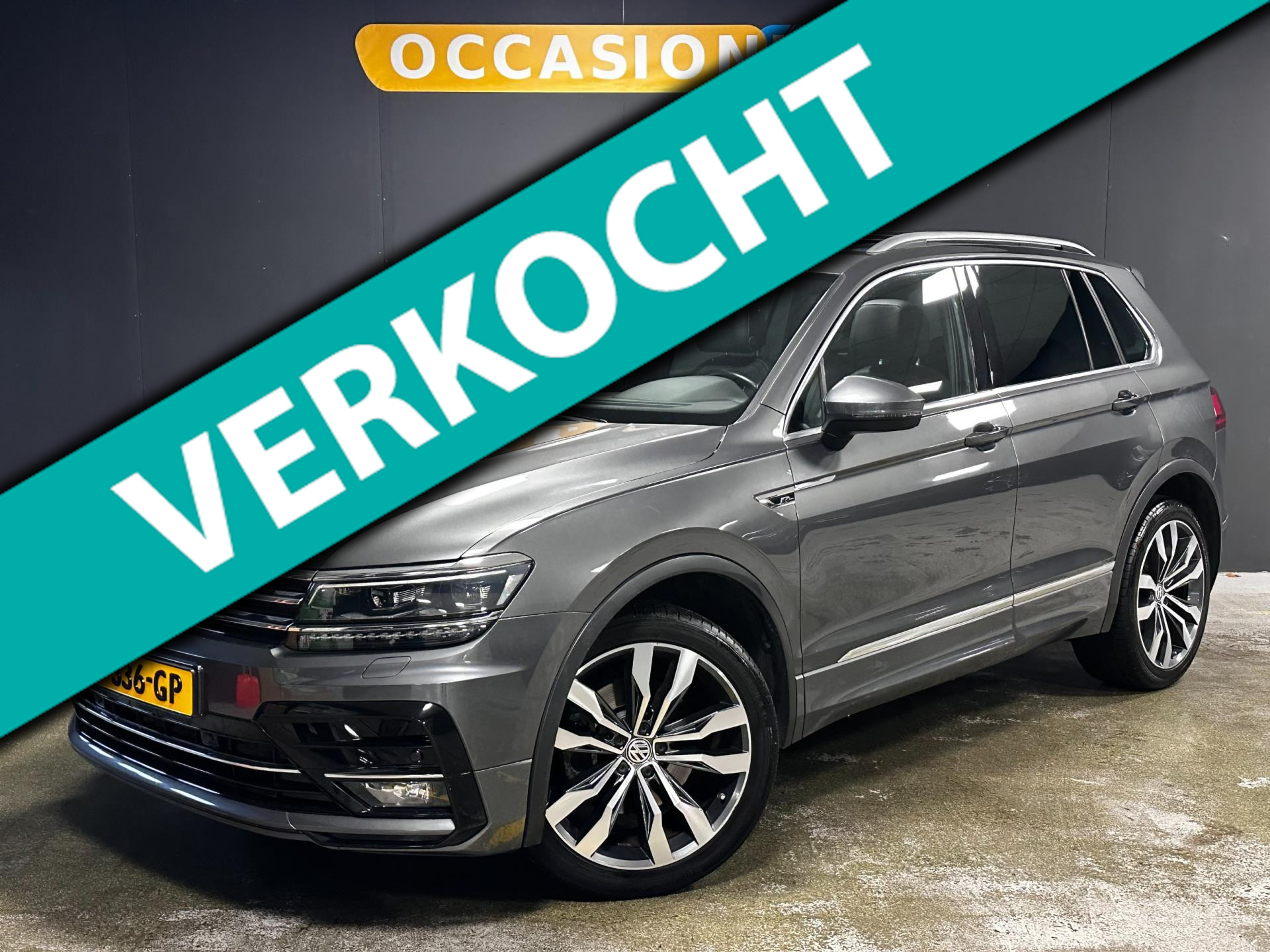 Volkswagen Tiguan 2.0 TSI 4Motion R-LINE|PANO|KEYLESS|TREKHAAK|STOELV|DYNAUDIO|ACC|CARPLAY|SFEER|20INCH| 2018 - voorkant