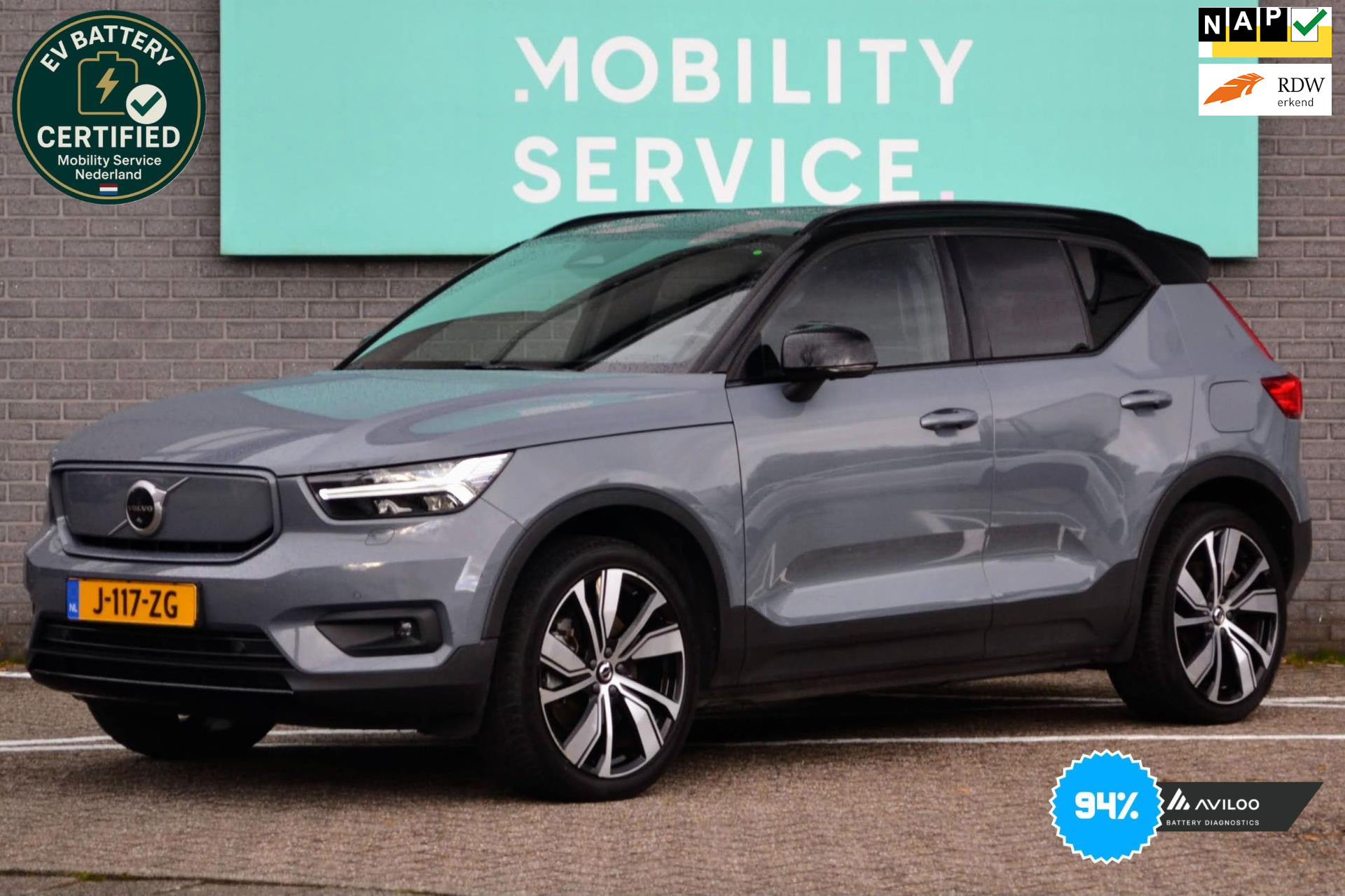 Volvo XC40 Recharge P8 SOH94% AWD R-Design AUT LED 360Cam Alcan 19" Full Map 2020 - voorkant