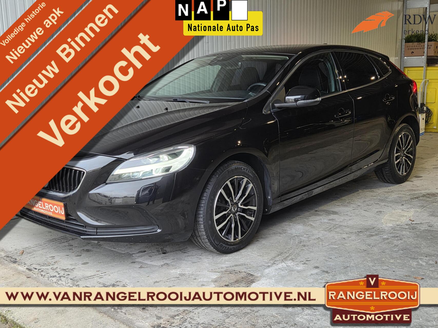 Volvo V40 2.0 T2 Nordic+, stoel- + voorruitverw., LED kopl., navi, 16" lmv 2018 - voorkant