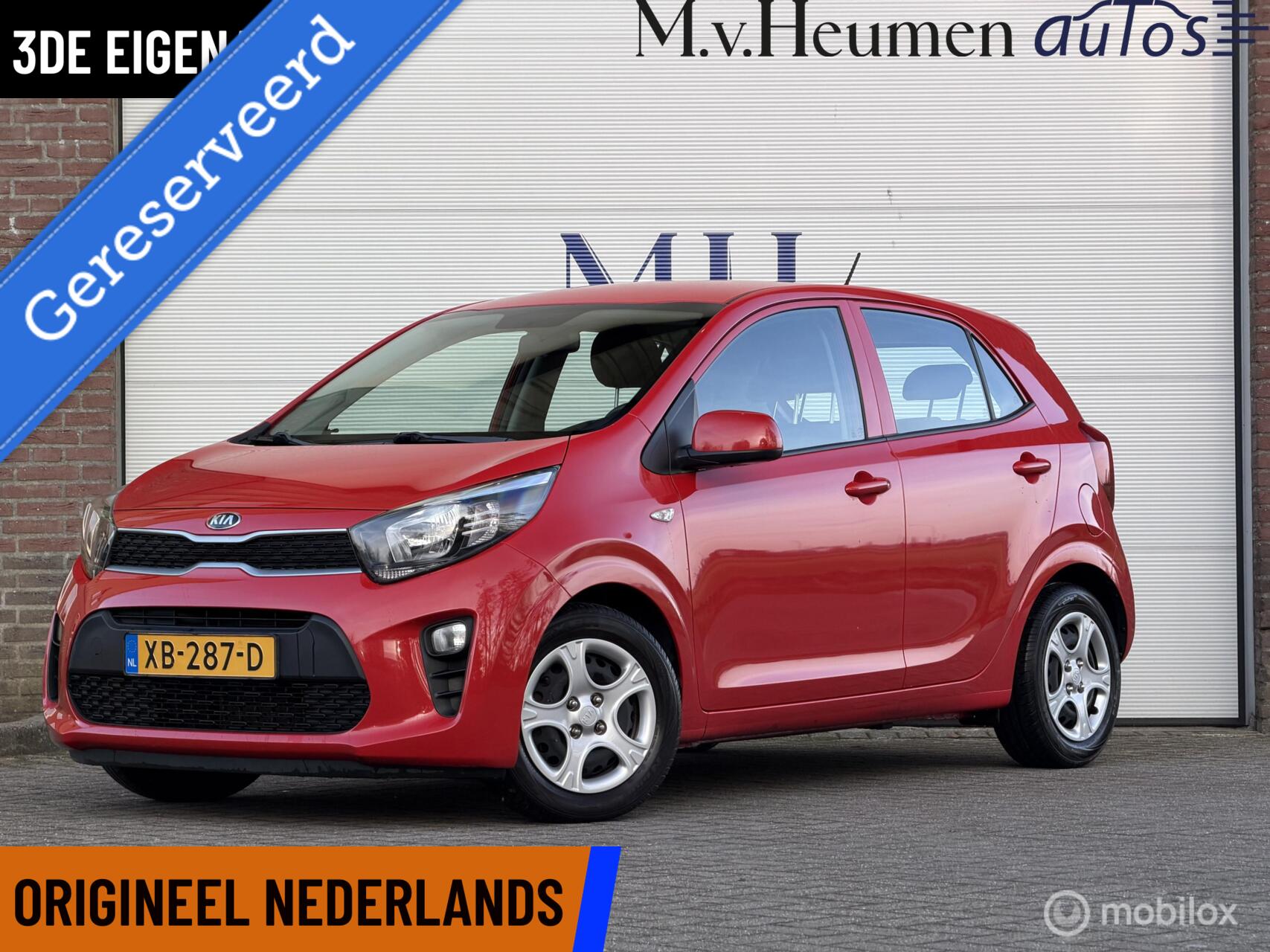 Kia Picanto 1.0 CVVT EconomyPlusLine Airco Bluetooth Org NED 2018 - voorkant