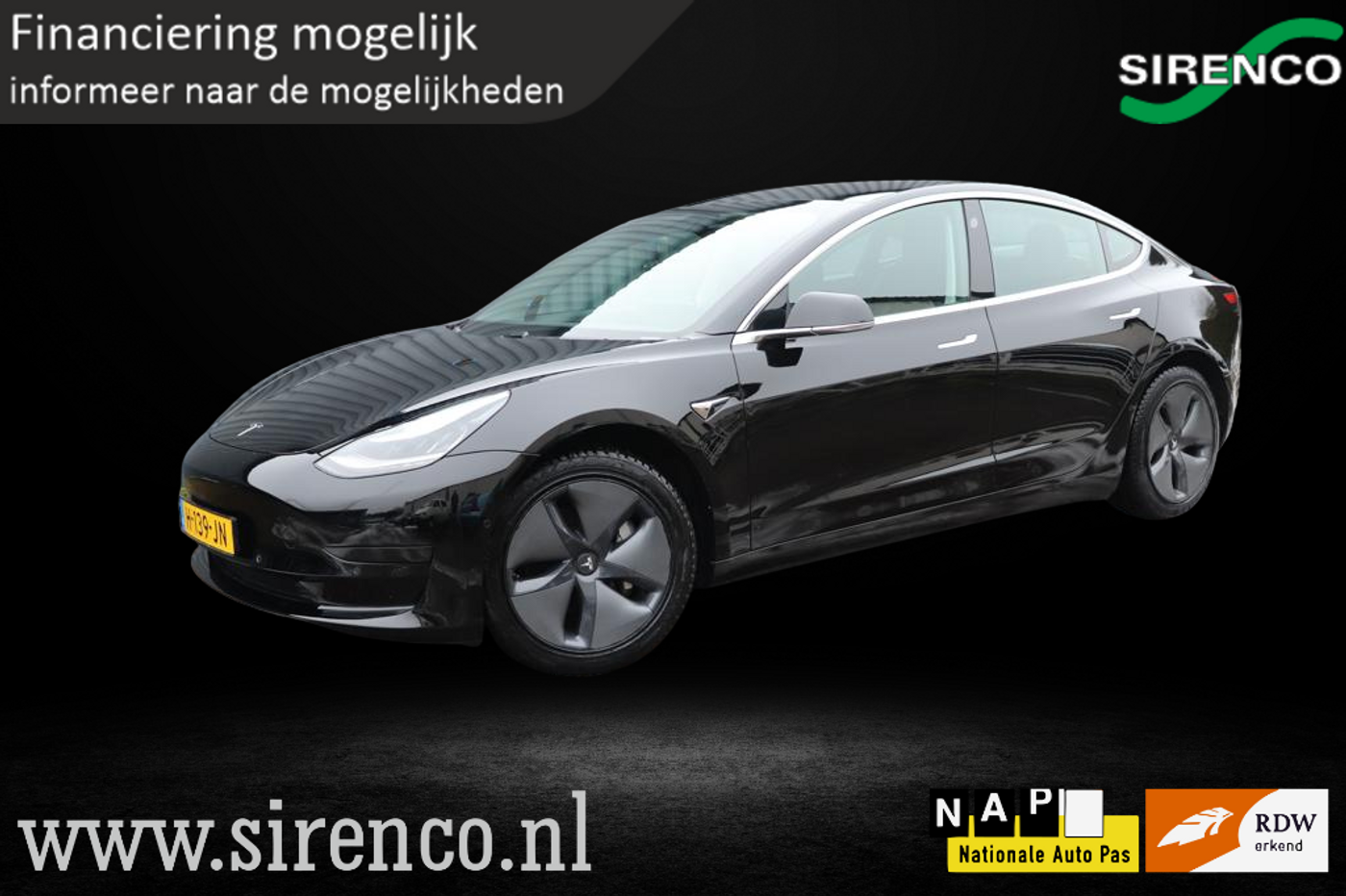 Tesla Model 3 Standard RWD Plus 60 kWh | panodak |3-fase |memory seats | leder | 360 | autopilot | 2020 - voorkant