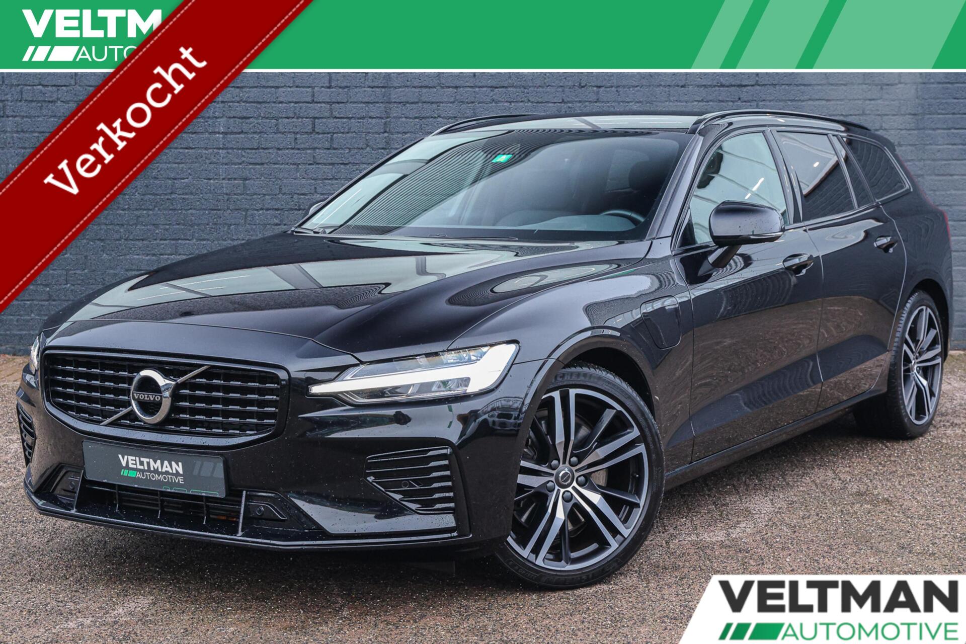 Volvo V60 2.0 T6 Recharge AWD R-Design HARMAN KARDON CRUISE TREKHAAK MEMORY 2021 - voorkant