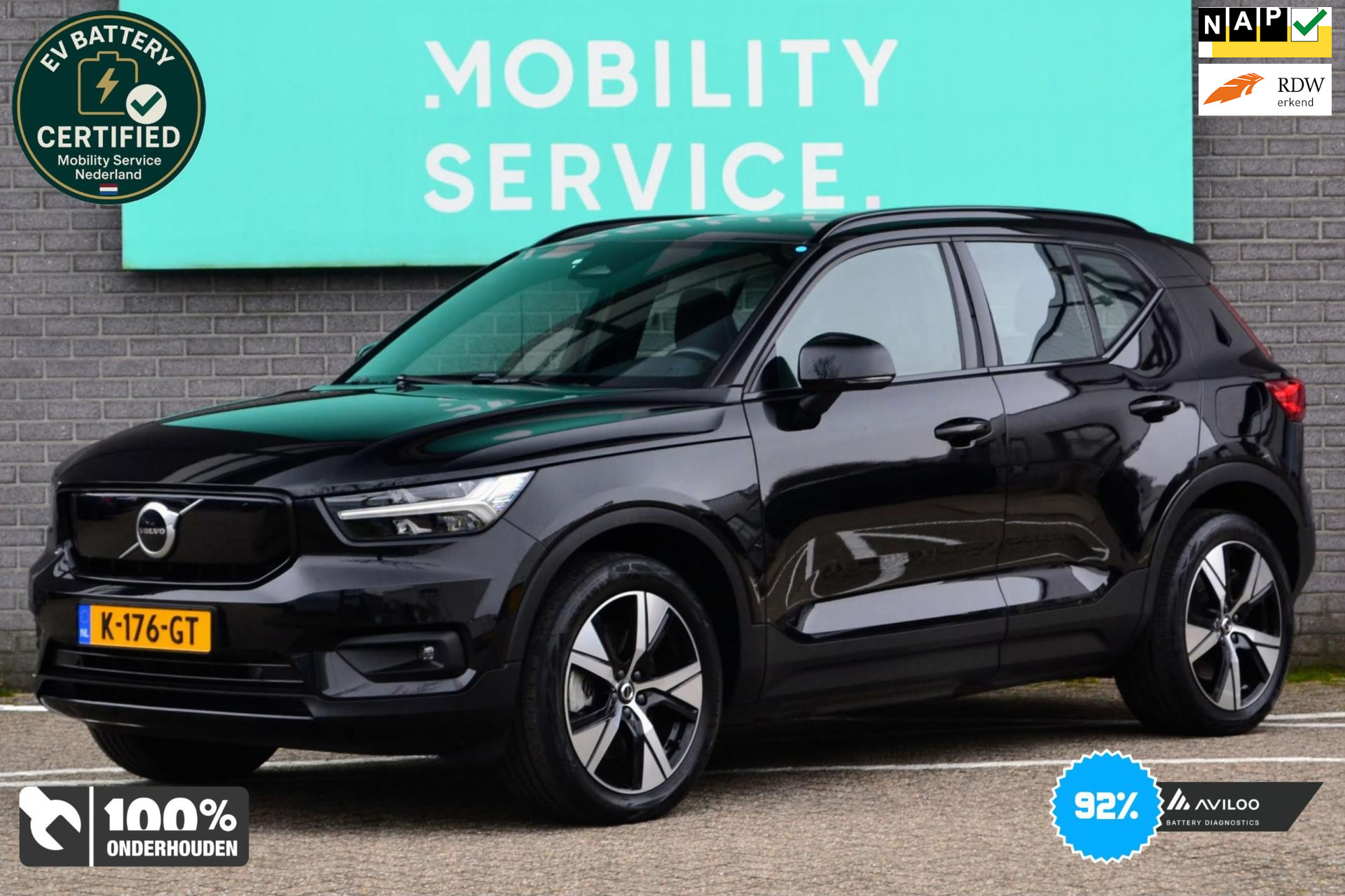 Volvo XC40 Recharge P8 AWD R-Design SOH92% 3F CarPlay LED 2020 - voorkant