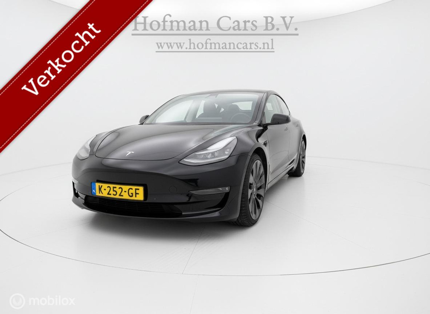 Tesla Model 3 Performance Facelift 2020/12 AWD 75 kWh Warmtepomp 2020 - voorkant