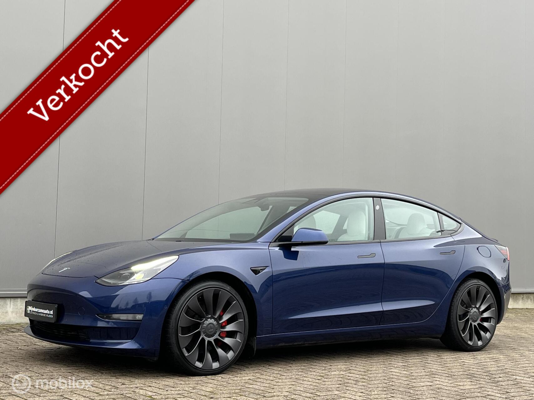 Tesla Model 3 Performance AWD 75kWh facelift wit int SOH 91% 2020 - voorkant