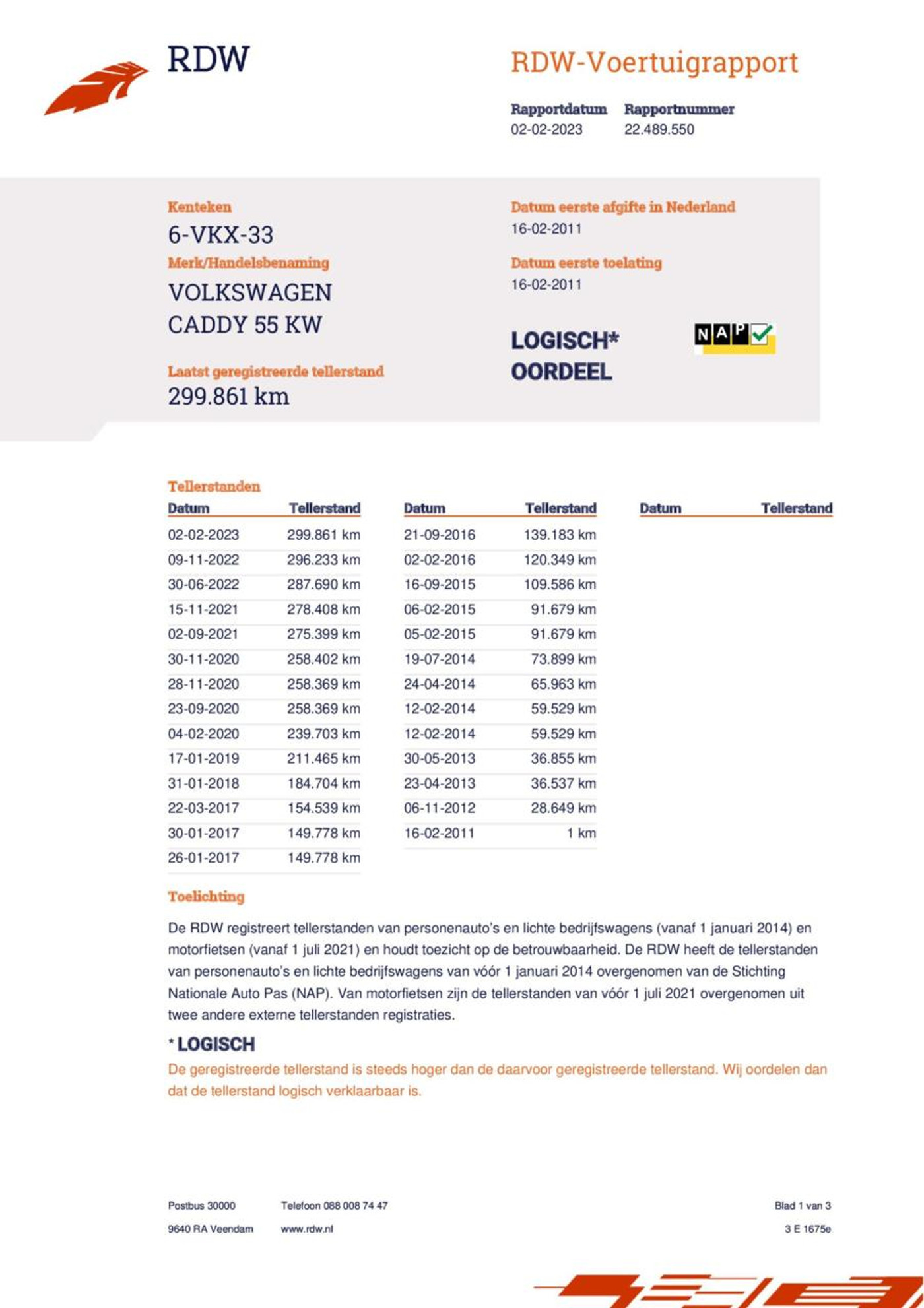 Foto van Volkswagen Caddy Combi